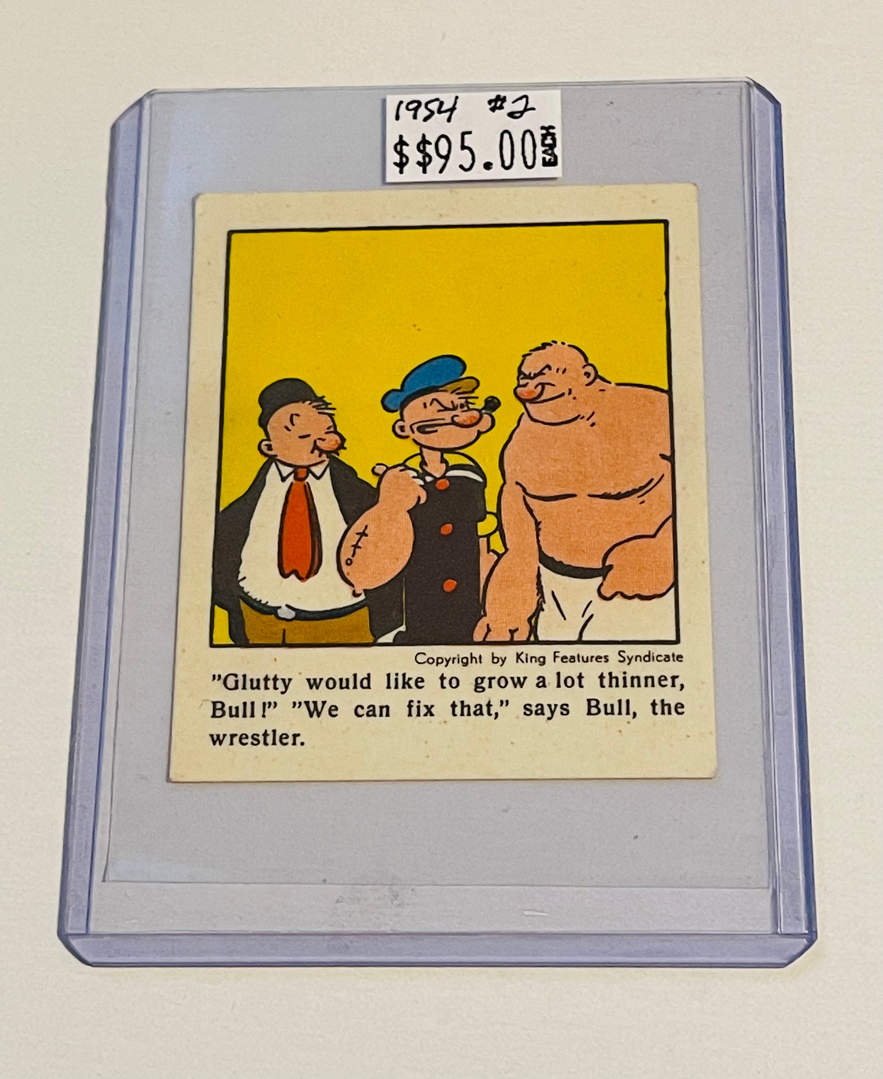 Vintage 1954 Popeye Collectible Trading Card - Rare & Authentic for Collectors, Display, and Nostalgic Gift Giving