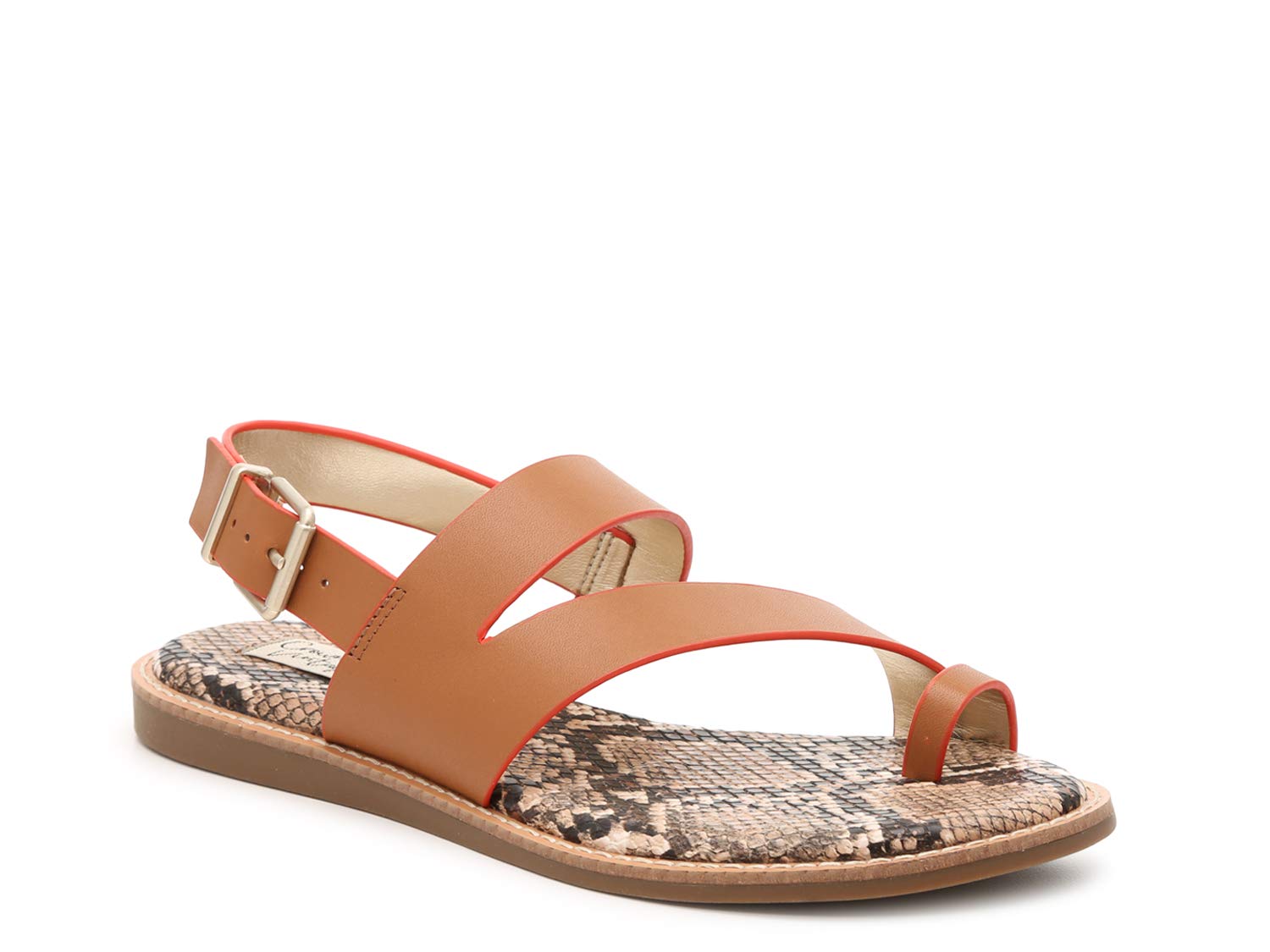 Crown Vintage Women's Leather Sandals with Toe Ring - Comfortable for Walking & Outings