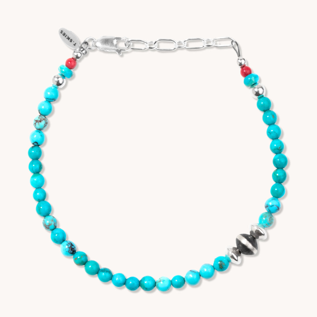 Bead Maiden Egyptian Turquoise Intention Bracelet - Handmade Spiritual Jewelry for Meditation, Yoga & Positive Energy | Boho Chic Accessory for Women