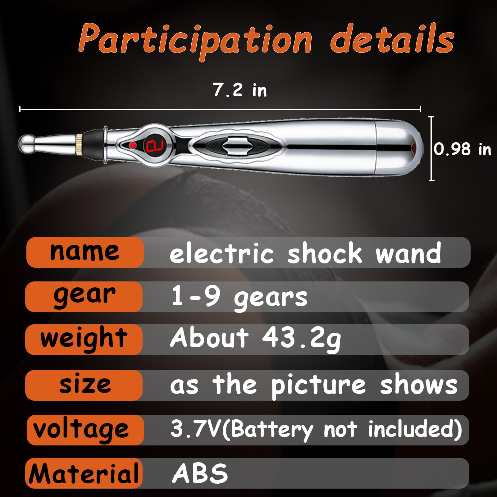 Electric Shock Wand - BDSM & SM Pleasure Device for Clitoris, G-Spot, Nipple, Anal & Penis Stimulation | E-Stim Sex Toy for Bondage, Submissive Play & Sensory Exploration | Perfect for Couples, Solo Play & BDSM Enthusiasts