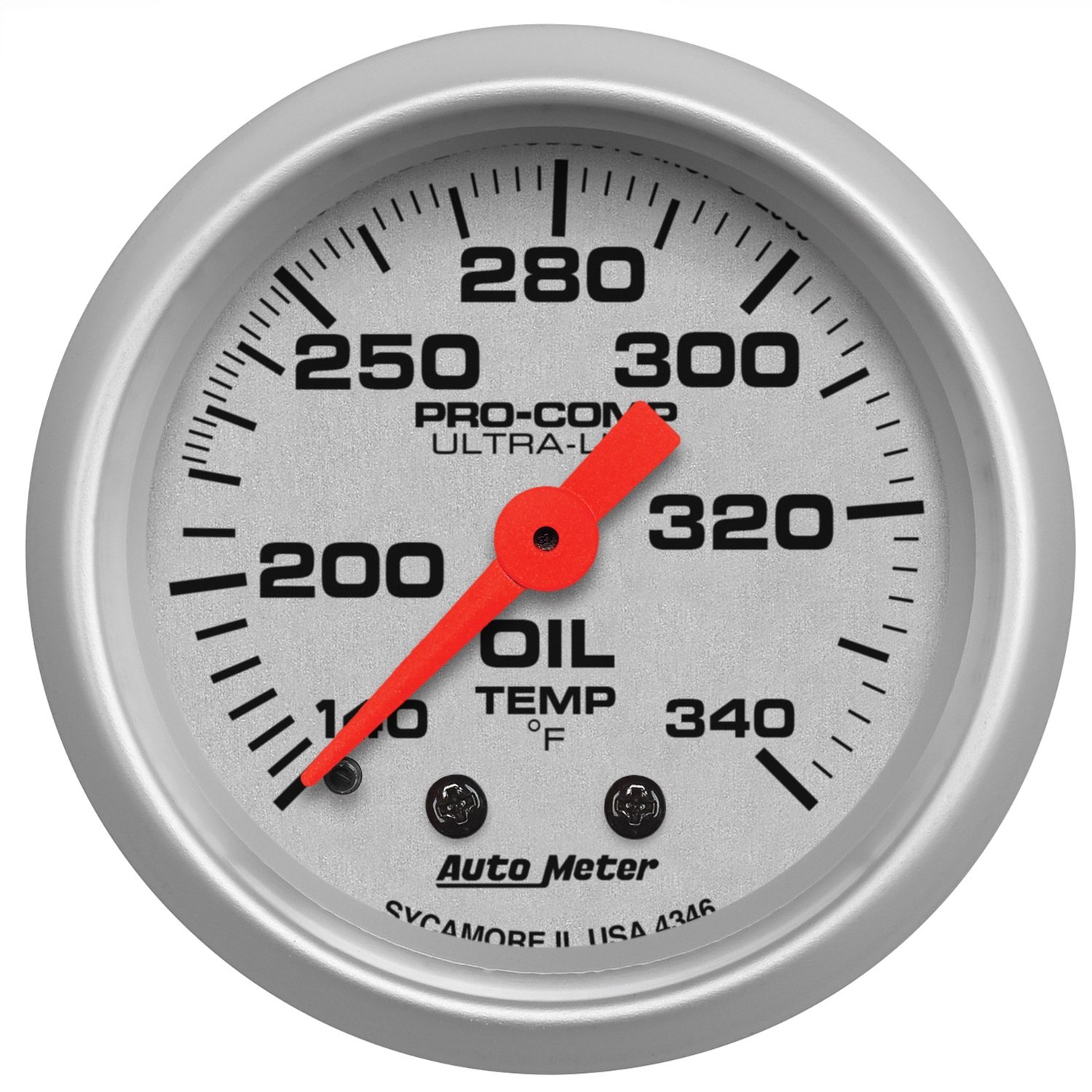 Auto Meter 4346 Ultra-Lite Mechanical Oil Temperature Gauge - 2-1/16