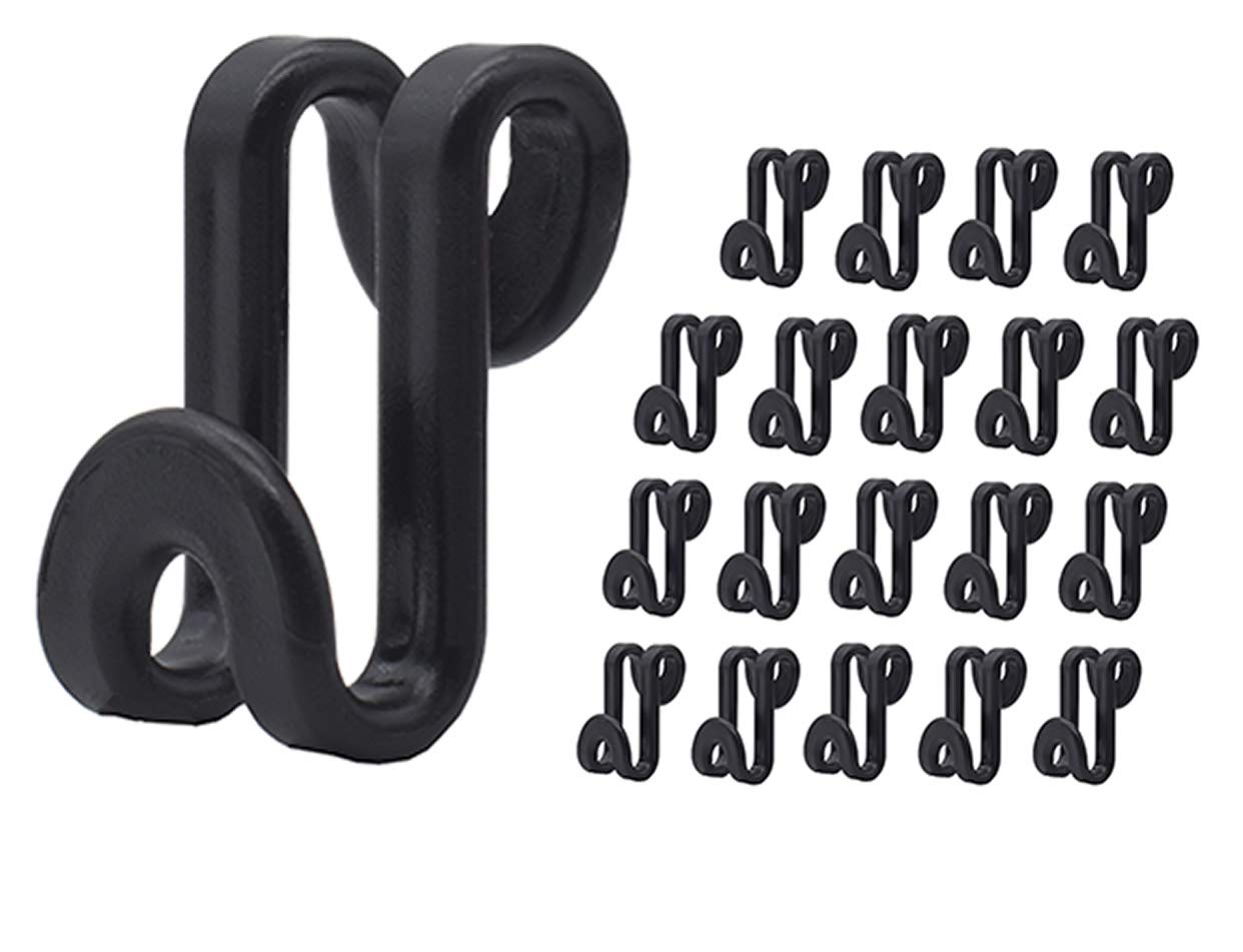 60 Pcs Heavy Duty Clothes Hanger Connector Hooks - Space Saving Closet Organizer for Velvet Huggable Hangers & Wooden Hangers (Black) - Perfect for Wardrobe, Laundry Room & Closet Storage Solutions