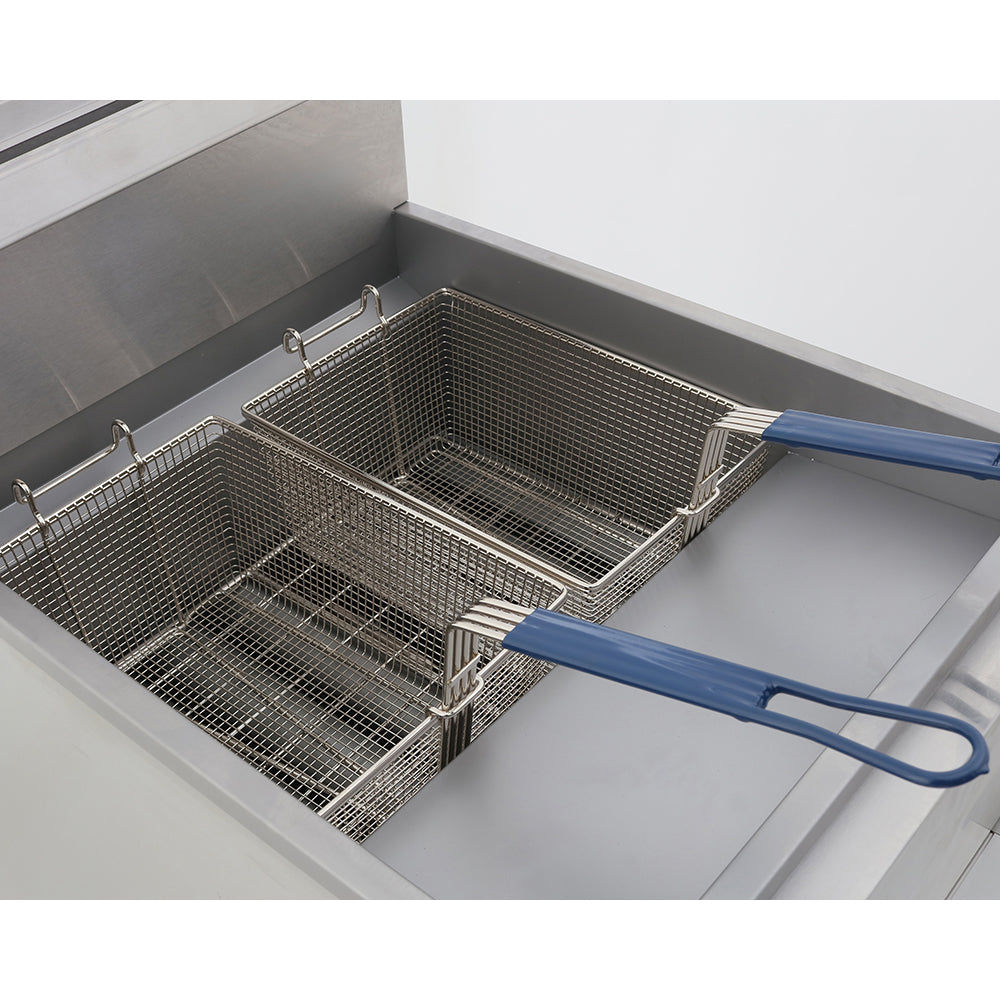 Atosa ATFS 75 75 Lb. Heavy Duty Commercial Gas Deep Fryer - 136,000 BTU High Output for Restaurants, Food Trucks & Catering Businesses