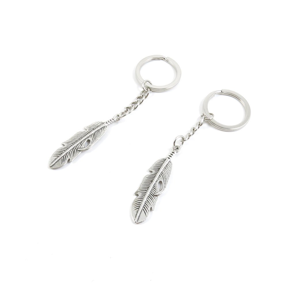 Stylish Feather Keychain for Women - Fashion Jewelry Keyring for Car Keys, House Keys & Bags - Bulk Wholesale Key Tag with Unique Feather Design (T8CK5) - Perfect for Gifts, Party Favors & Everyday Use