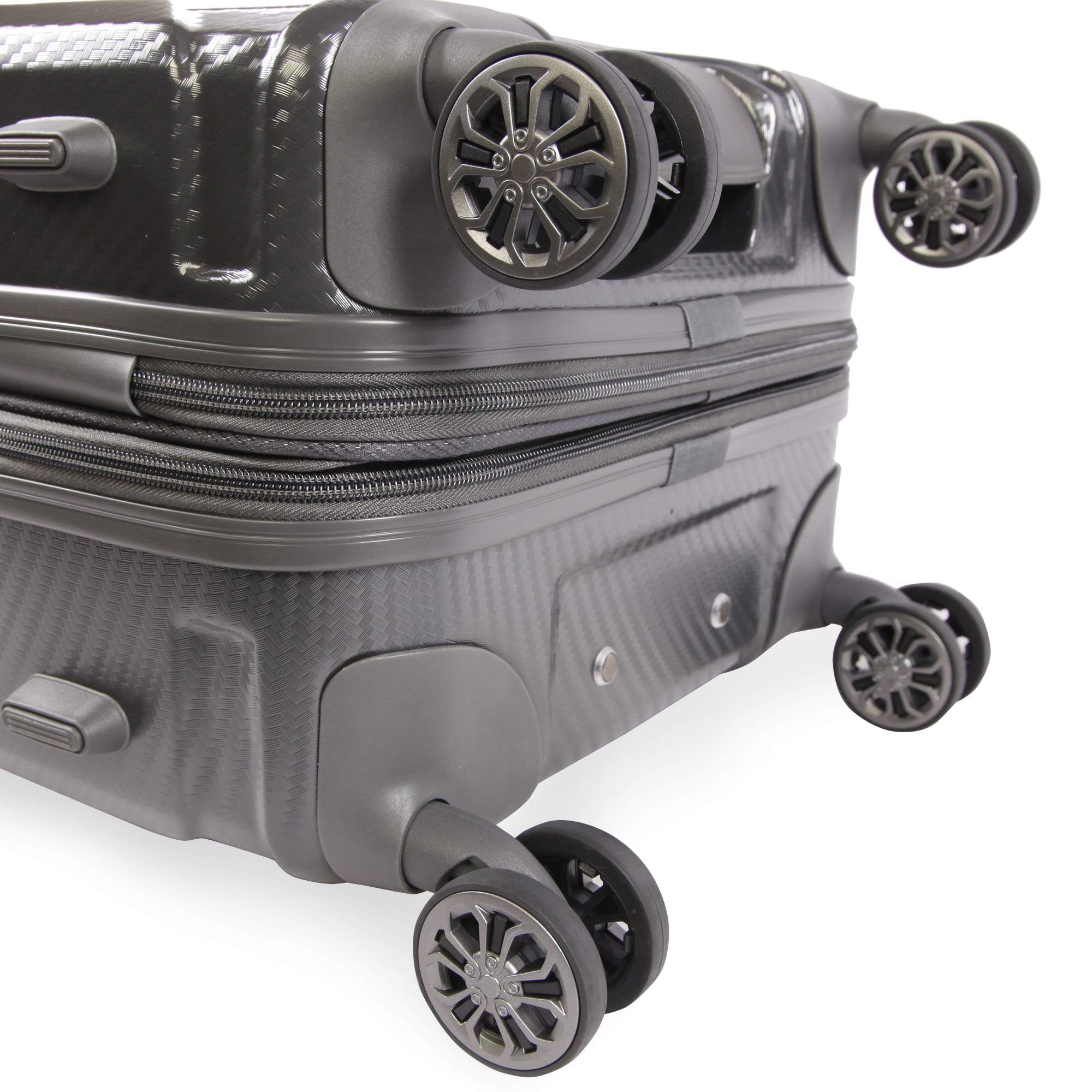 Keane 2-Piece Hardside Spinner Luggage Set in Charcoal - Lightweight Durable Suitcases for Travel, Business Trips & Vacations