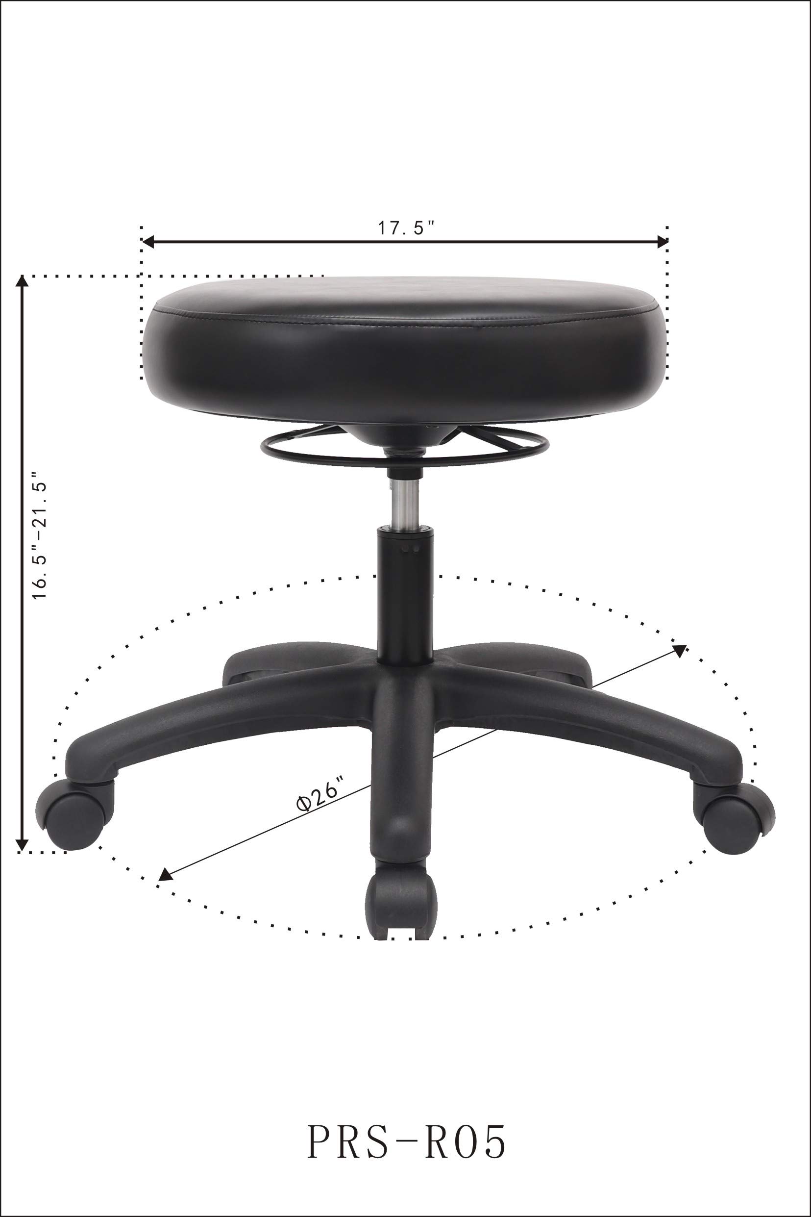 CHAIR MASTER Adjustable Height Round Stool - Ergonomic Lab & Medical Stool for Doctors, Dentists & Exam Rooms - Easy to Clean Desk Height Stool (Blue) - Perfect for Clinics, Laboratories & Medical Offices