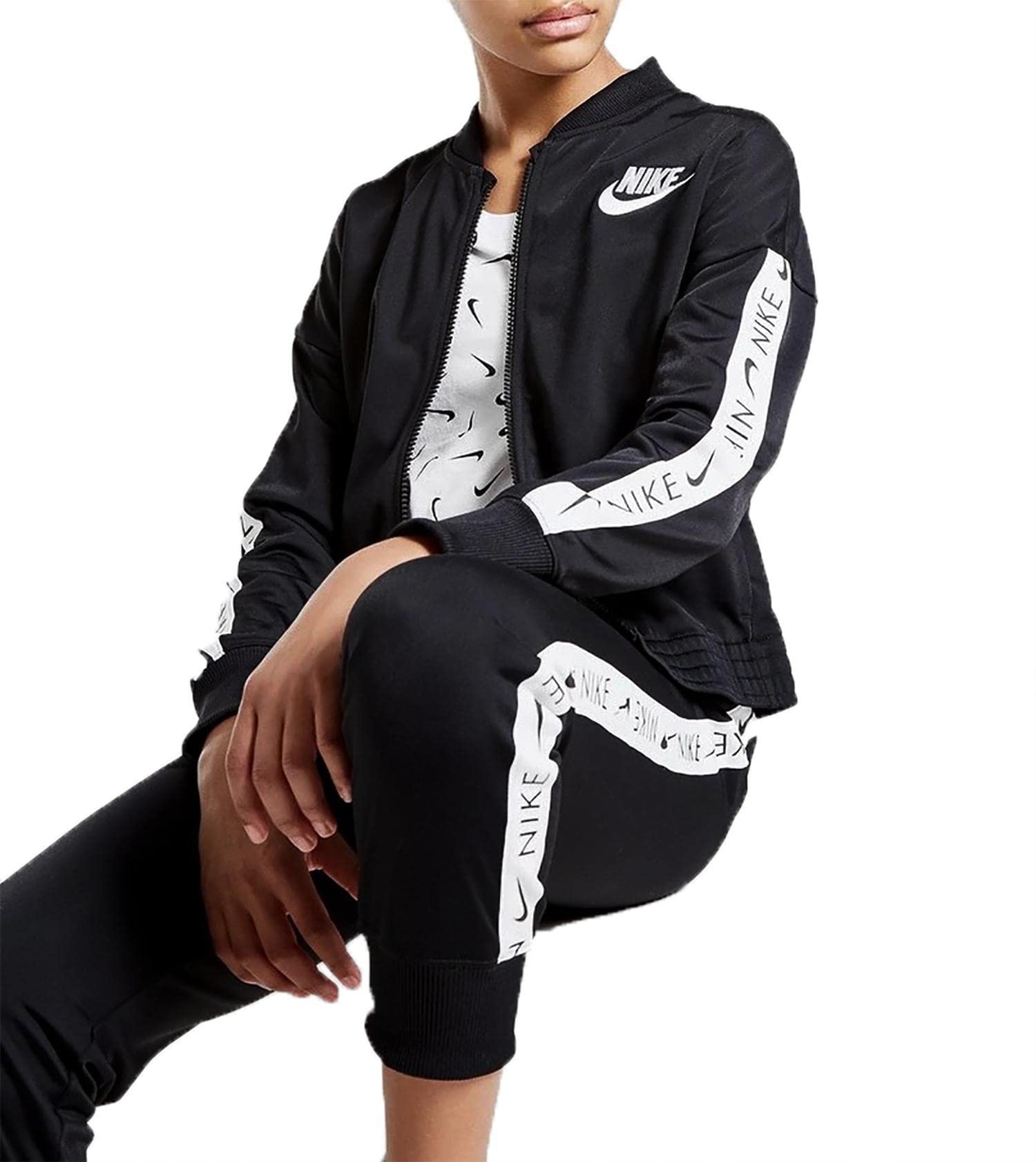 Nike Girls' NSW Tricot Track Suit - Lightweight Running Jogging Outfit for Little Kids & Big Kids - Perfect for School, Sports, and Casual Wear