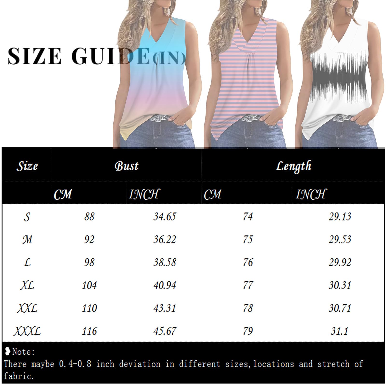 **Women's 2024 V-Neck Tank Tops - Sexy Sleeveless T-Shirts for Summer, Casual, Workout & Tunic Style | Perfect for Gym, Beach & Everyday Wear**