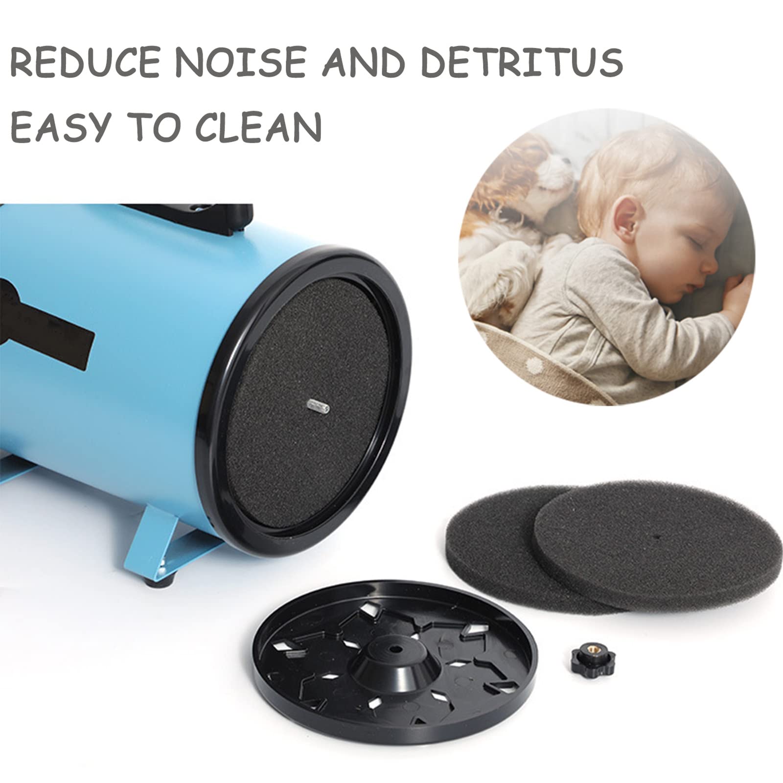 Pet Dryer for Dogs & Cats - High Velocity Grooming Blower with Adjustable Speed & Noise Reduction - Quick Drying After Bath for Small, Medium & Large Pets - Perfect for Home Grooming & Professional Pet Salons