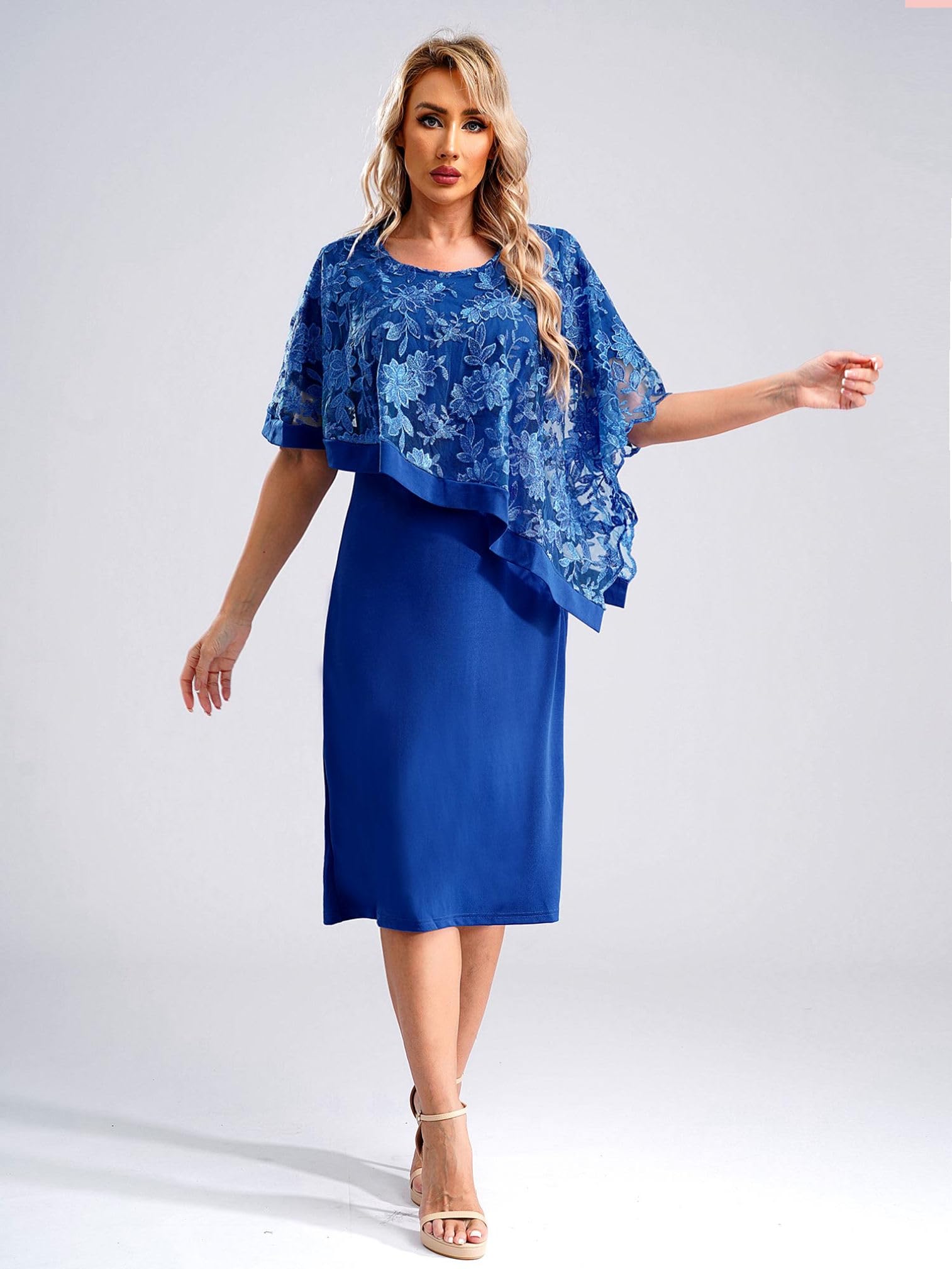 Plus Size Lace Mother of The Bride Dress - Elegant Chiffon Wedding Guest Evening Gown for Women - Perfect for Formal Occasions, Bridal Showers & Special Events