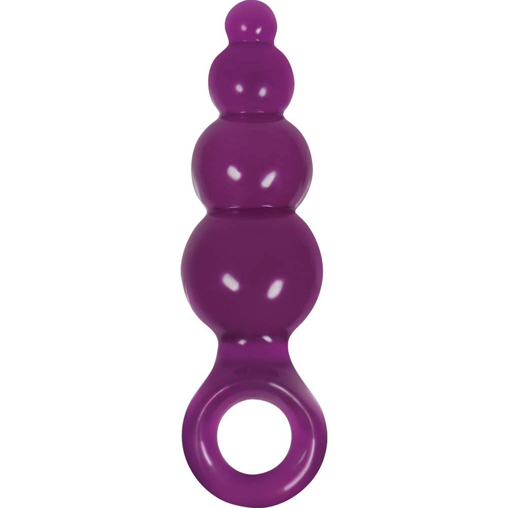 Jolie Ripples Medium Size Plum Jelly Anal Plug - Soft Flexible Anal Toy for Beginners & Couples, Perfect for Sensual Play & Intimate Exploration