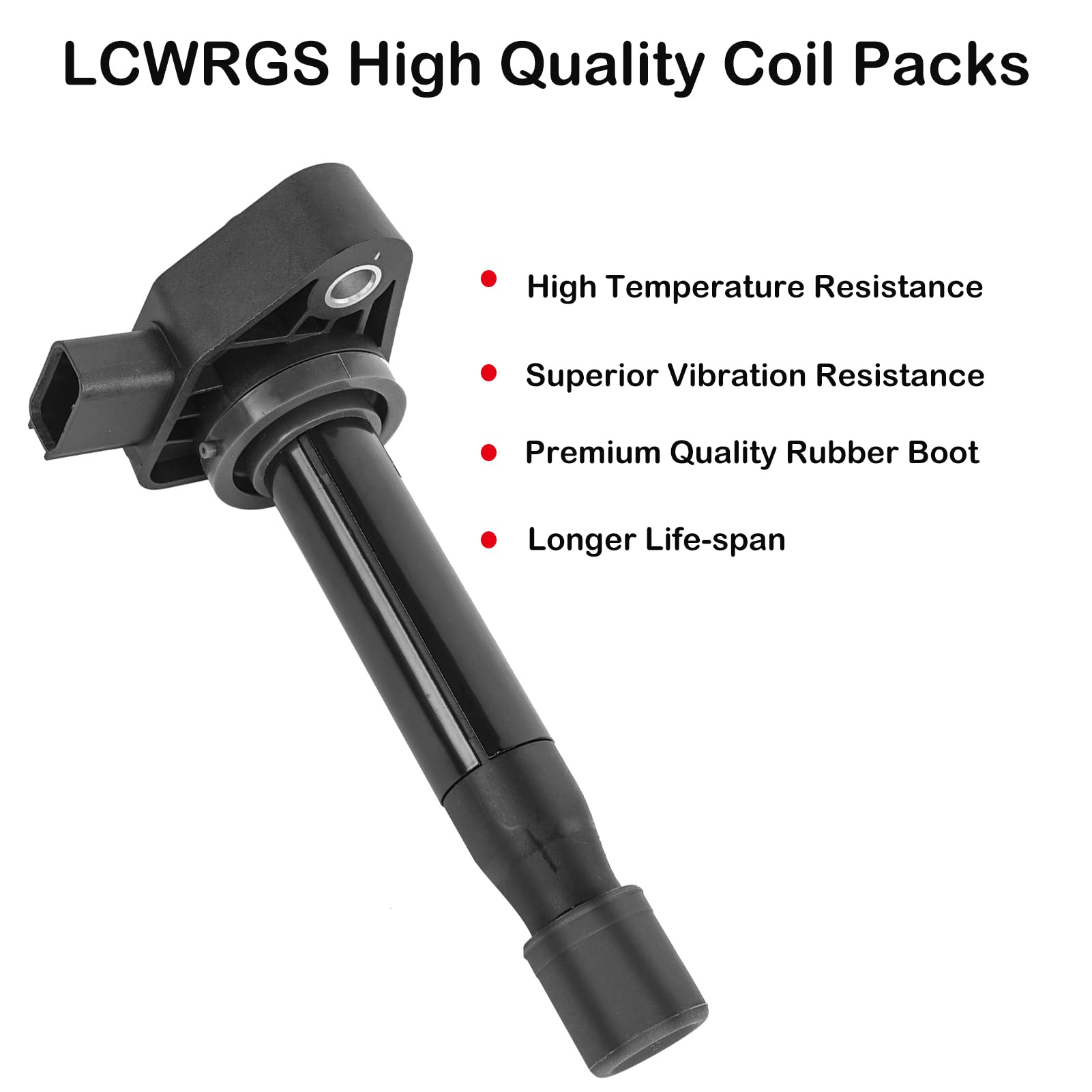 6 Pack Ignition Coil Set Compatible with Honda Odyssey Accord EX LX & Acura TL RL CL 3.0L 3.2L 3.5L V6 2000-2008 - Replaces UF242 90919-02247 - Perfect for Engine Performance & Smooth Driving