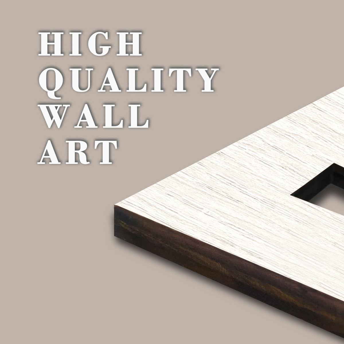 Large Abstract Geometric Wood Boho Wall Art Set - Mid Century Modern Wooden Wall Decor for Bedroom, Living Room & Office - 16