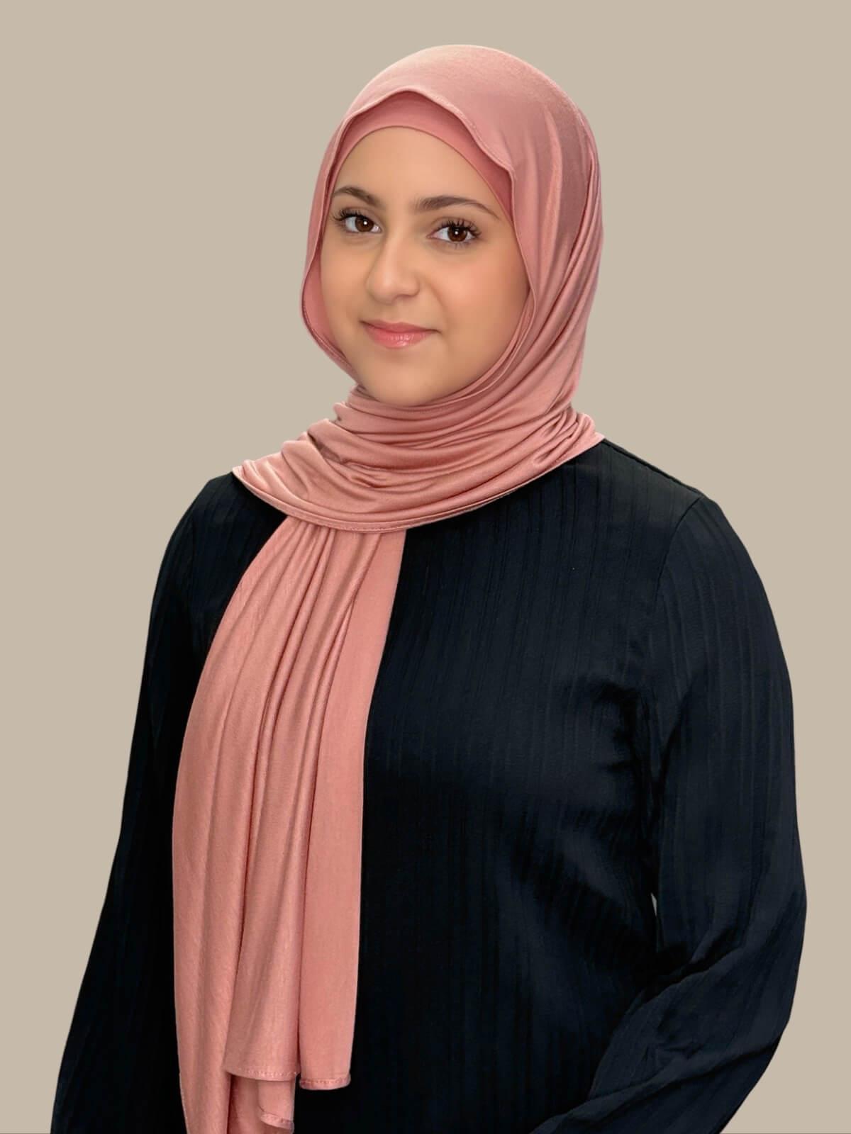 Modish Girl Premium Jersey Hijab - Soft & Breathable Wood Rose Scarf for Women - Perfect for Daily Wear, Work, and Special Occasions