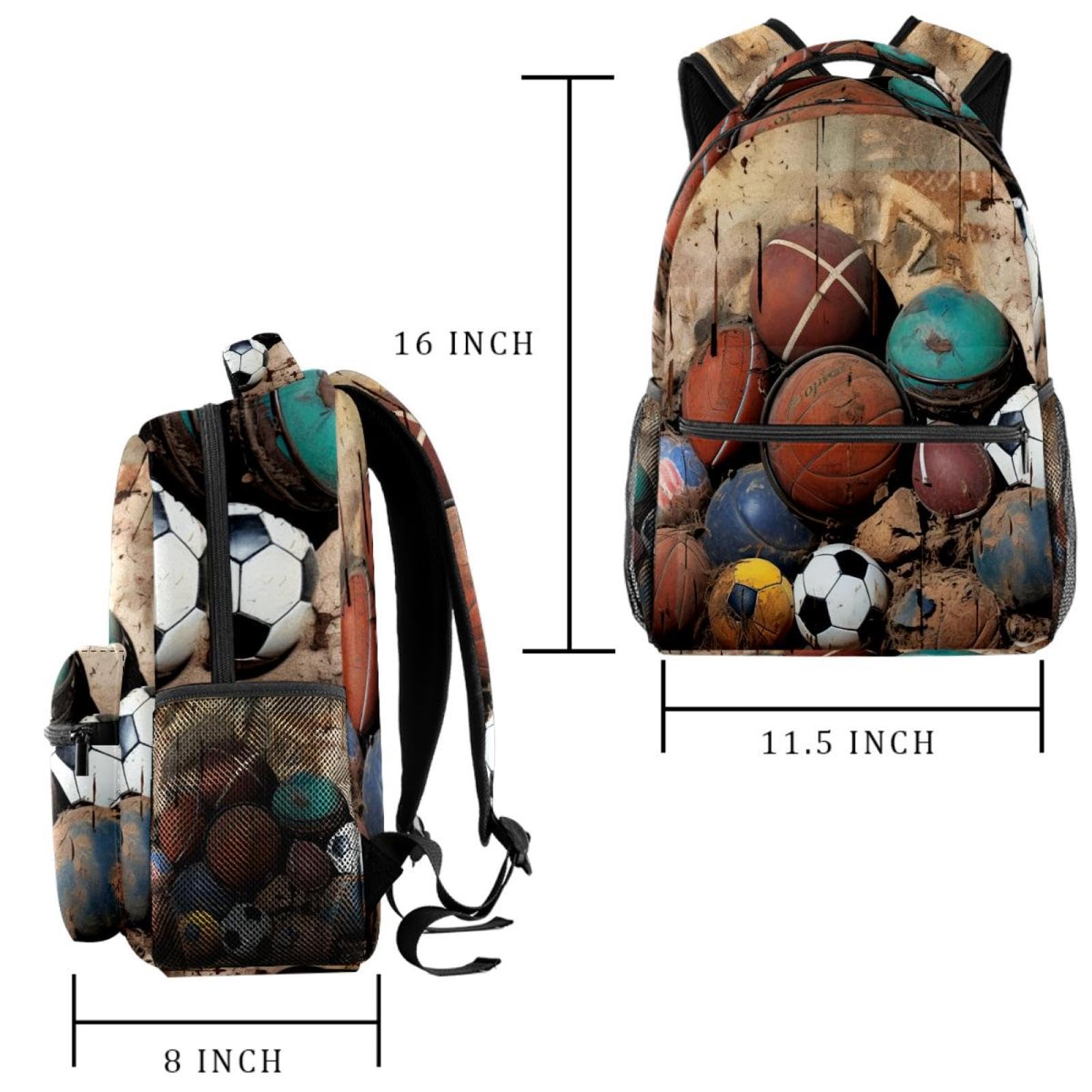Stylish Travel Backpack for Women & Men - Durable Sports Backpack for Basketball, Football & Baseball - Perfect for Gym, School & Outdoor Adventures