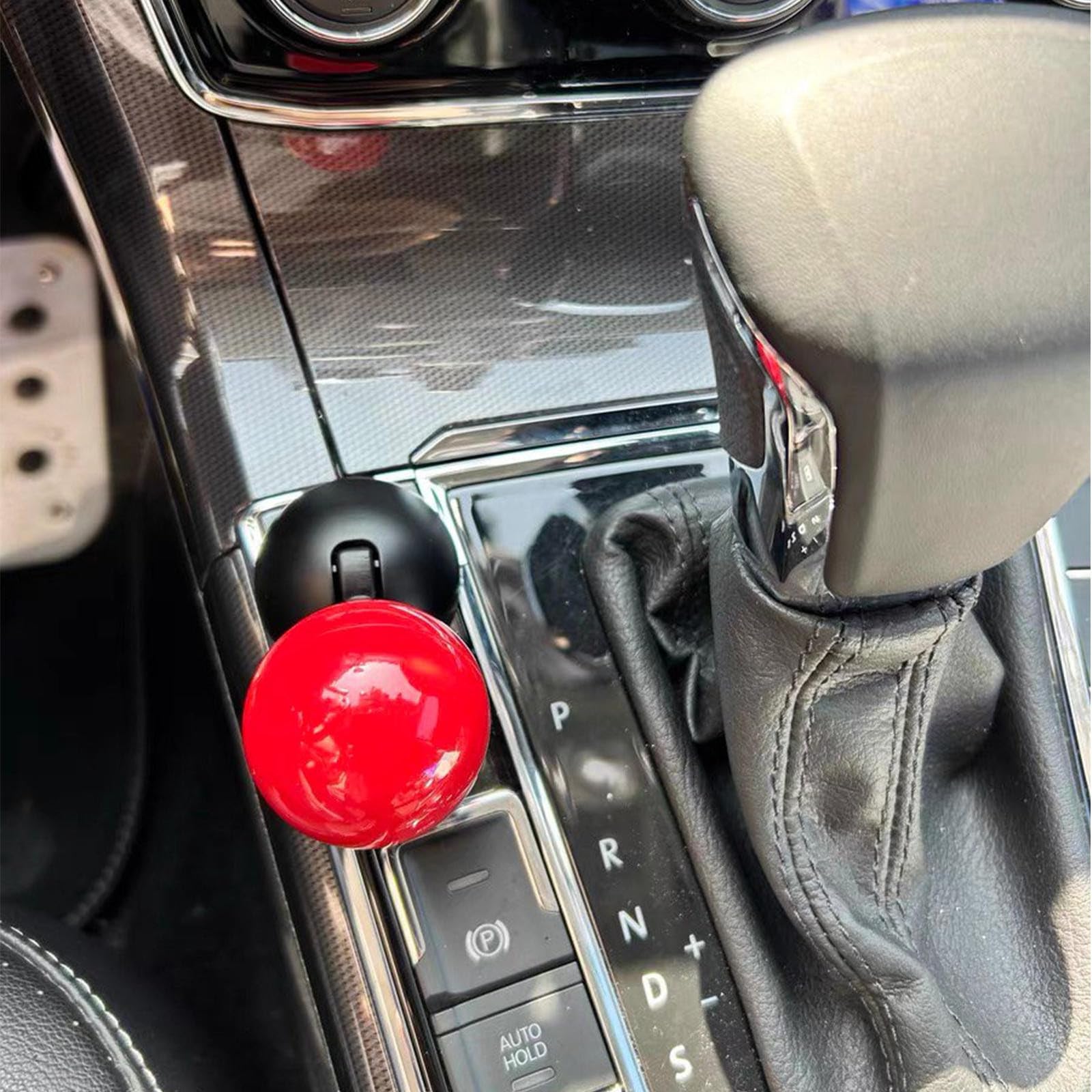 Premium Car Push Start Button Cover - Full Metal Ball-bar Automotive Decorative (Red) | Engine Start Stop Button Protector | Universal Fit for Most Vehicles | Perfect for Car Enthusiasts & Customization Projects