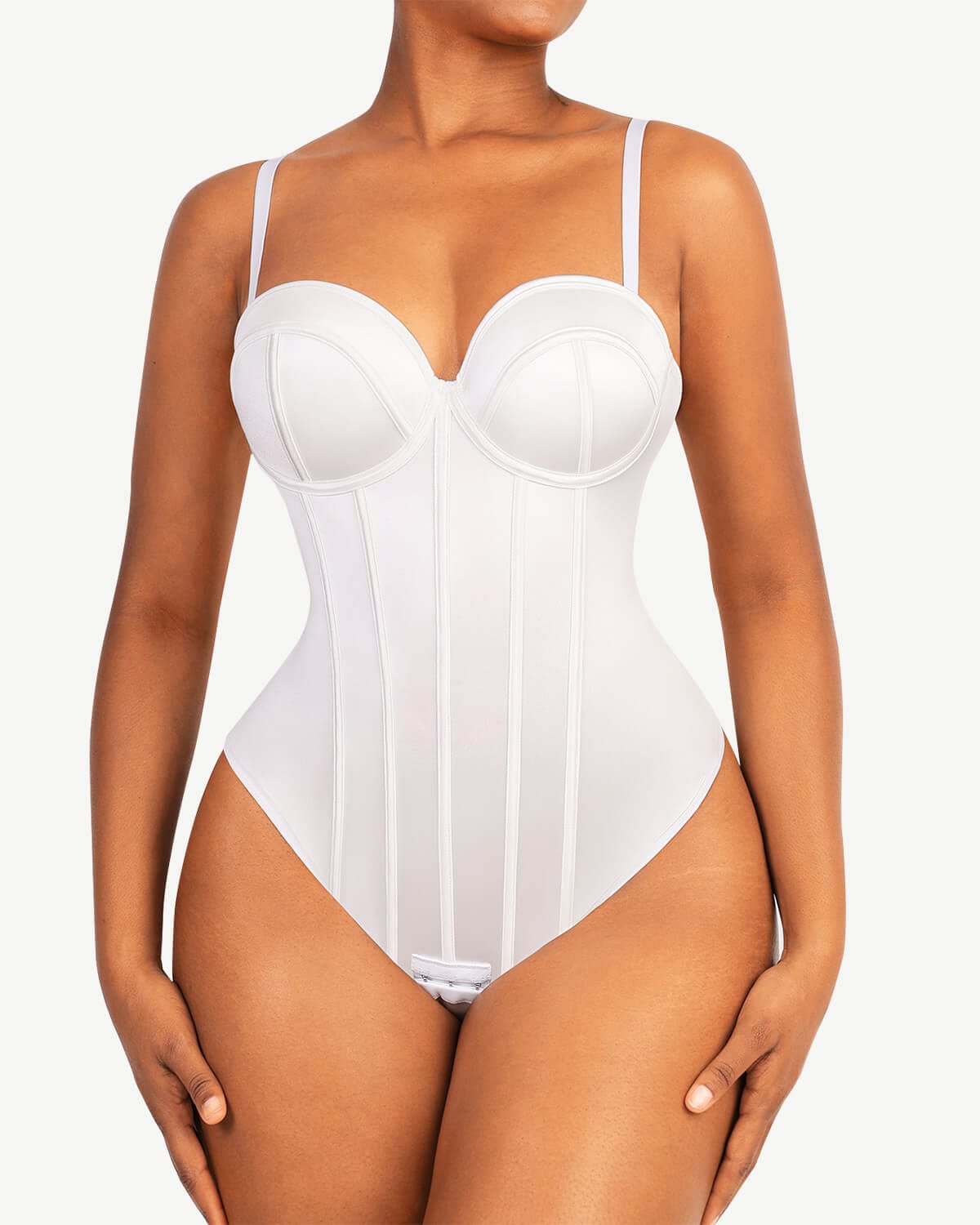 AirSlim® Retro Style Cupped Bra Free Bodysuit - Vintage Inspired Seamless Shapewear for Women | Perfect for Dresses, Evening Wear & Special Occasions