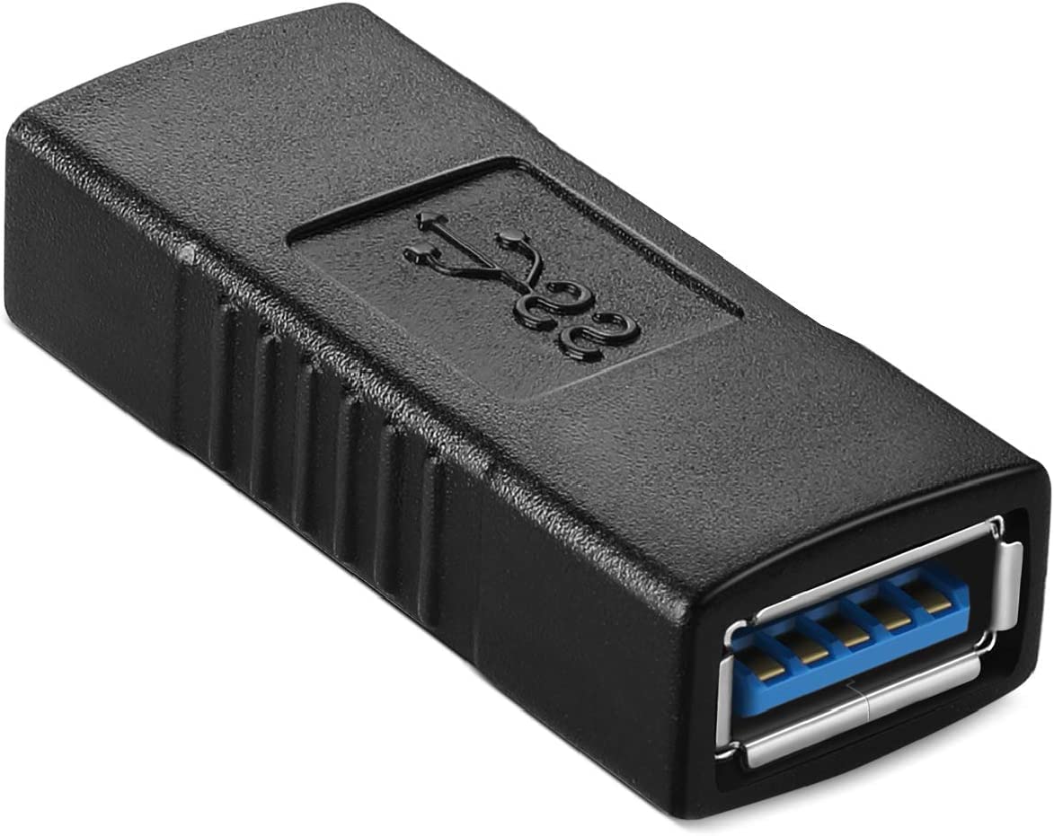 CABLEPELADO USB 3.0 Female to Female Adapter | High-Speed 5Gbps Data Transfer | USB A Coupler Connector | Black | Perfect for Extending USB Cables, Connecting Devices & Data Transfer