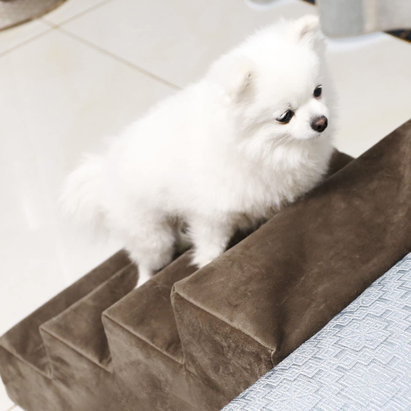 Best Folding Dog Stairs for Small Dogs & Cats - 3/4 Step Pet Steps for High Beds & Couches - Portable Pet Ramp for Elderly Pets & Puppies - Perfect for Bedroom, Living Room & Travel Use