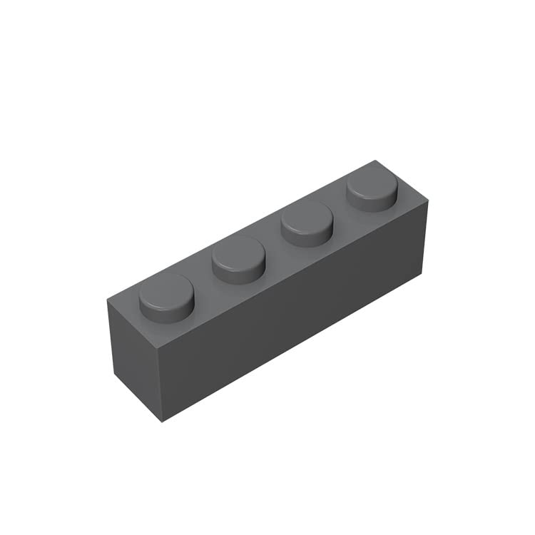 100-Piece Dark Grey 1x4 Classic Building Bricks - Bulk Lego-Compatible Blocks for Kids & Adults (3010) | Perfect for DIY Projects, STEM Toys, and Creative Play