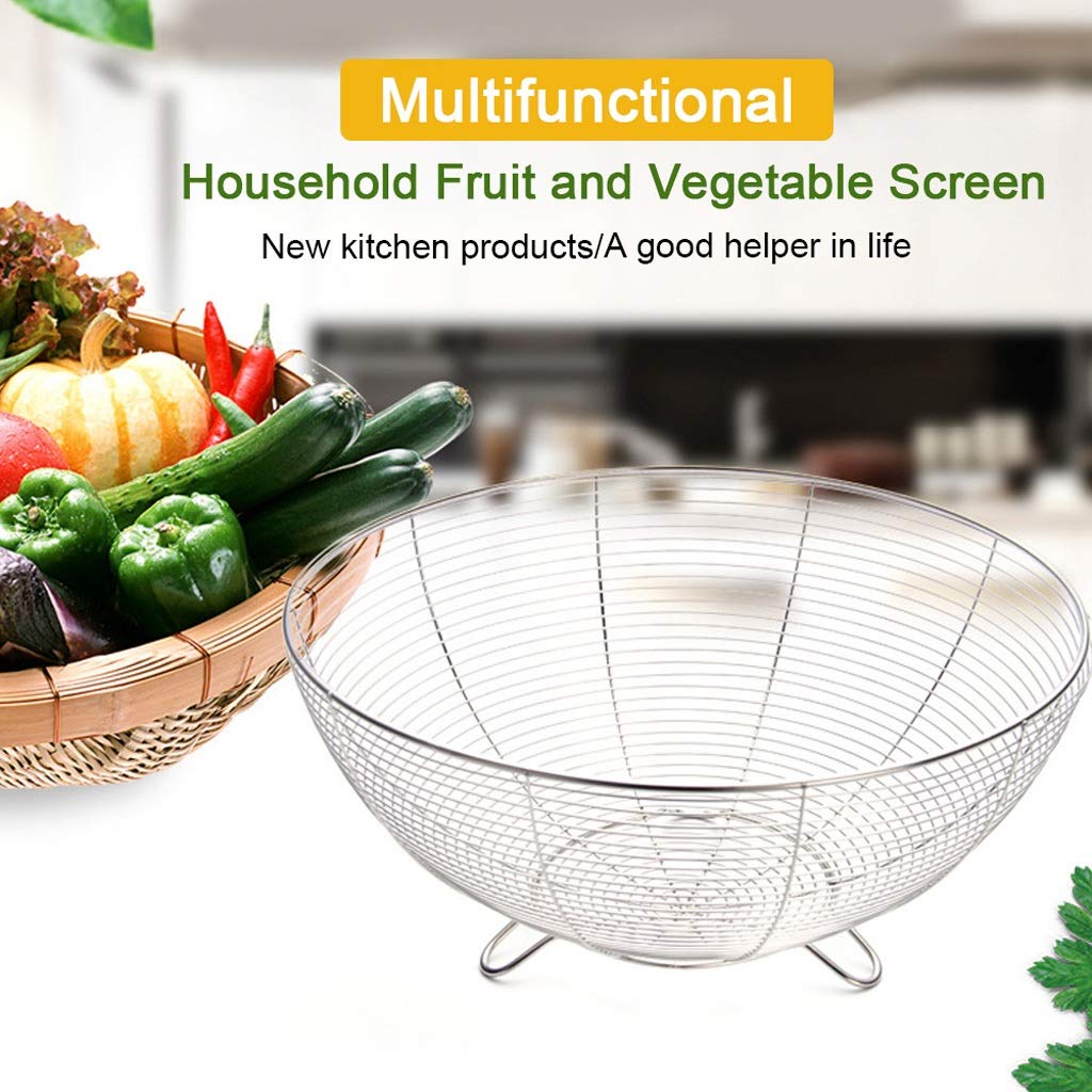 Nordic Style Metal Iron Storage Basket - Kitchen Fruit Holder, Desktop Organizer for Fruits, Decor & Home Organization | Perfect for Kitchen Counter, Dining Table & Office Desk Decor
