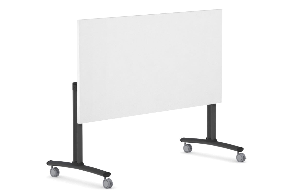 Folding Flip Top Mobile Meeting Room Table with Wheels - 1200L x 800W Domino Style - Perfect for Office, Conference Room & Home Workspace