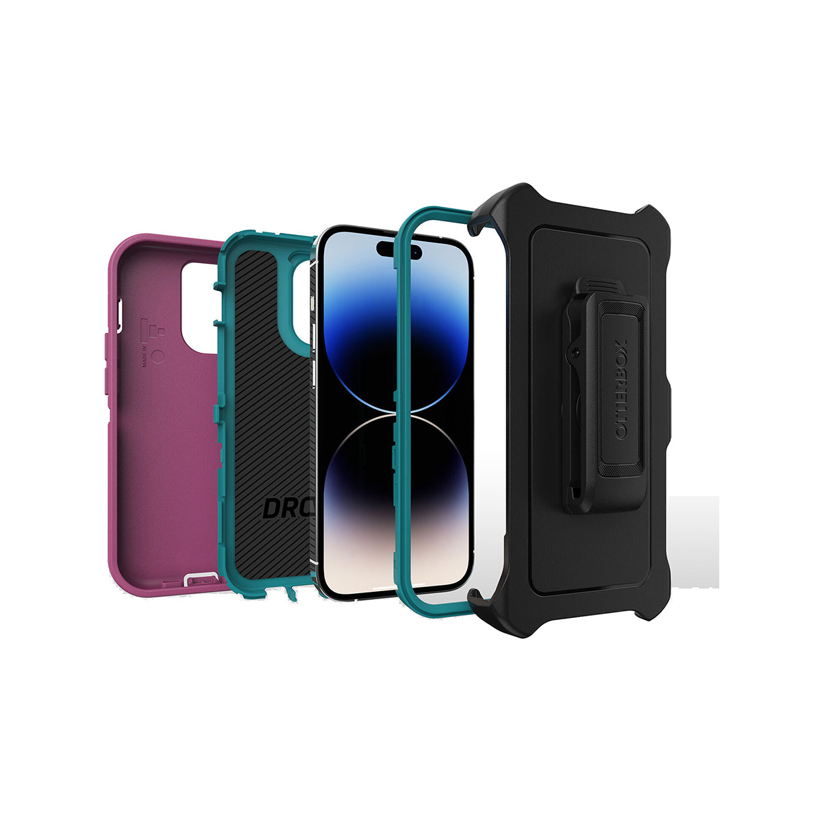 OtterBox Defender Series Case for iPhone 14 Pro - Rugged Protective Cover with Drop Protection | Perfect for Outdoor Adventures, Construction Work & Active Lifestyles