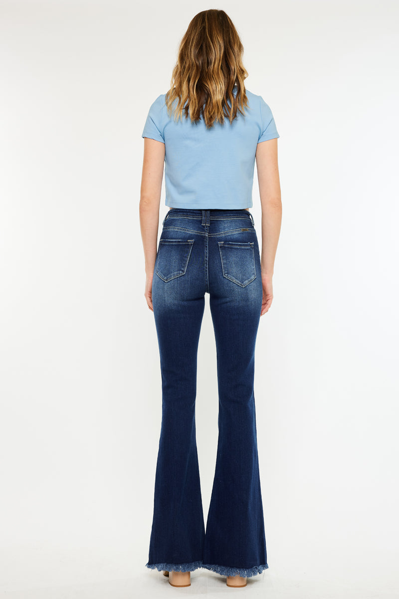 Sian High Rise Flare Jeans for Women - Vintage 70s Inspired Stretch Denim Pants - Perfect for Casual Outfits, Date Nights & Retro Fashion Looks
