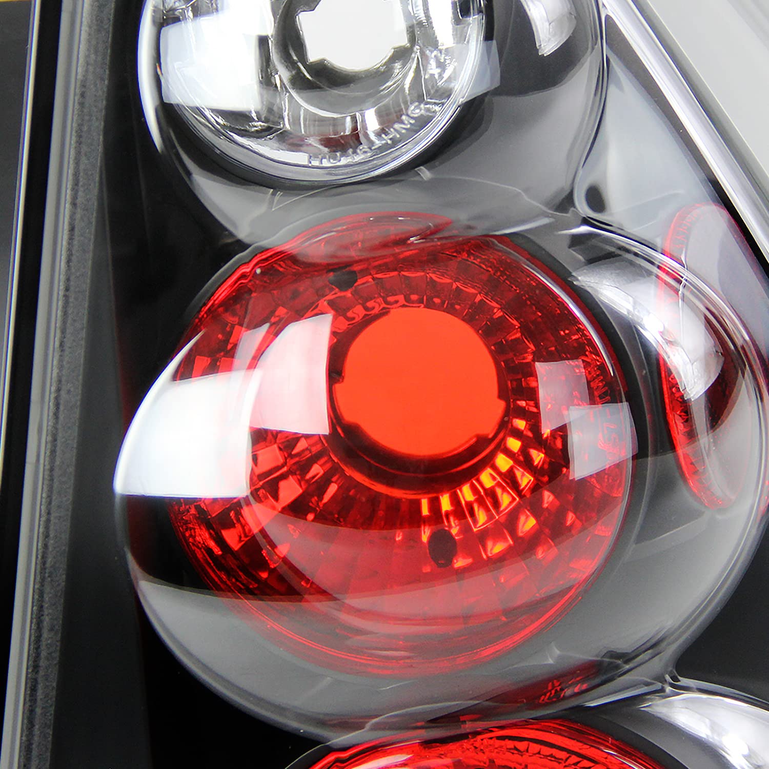 Spec-D Tuning Black Housing Clear Lens Tail Lights for 2004-2007 Chevy Malibu (Excluding Maxx) - Left & Right Pair Assembly - Upgrade Your Car's Rear Style & Visibility for Night Driving & Custom Looks