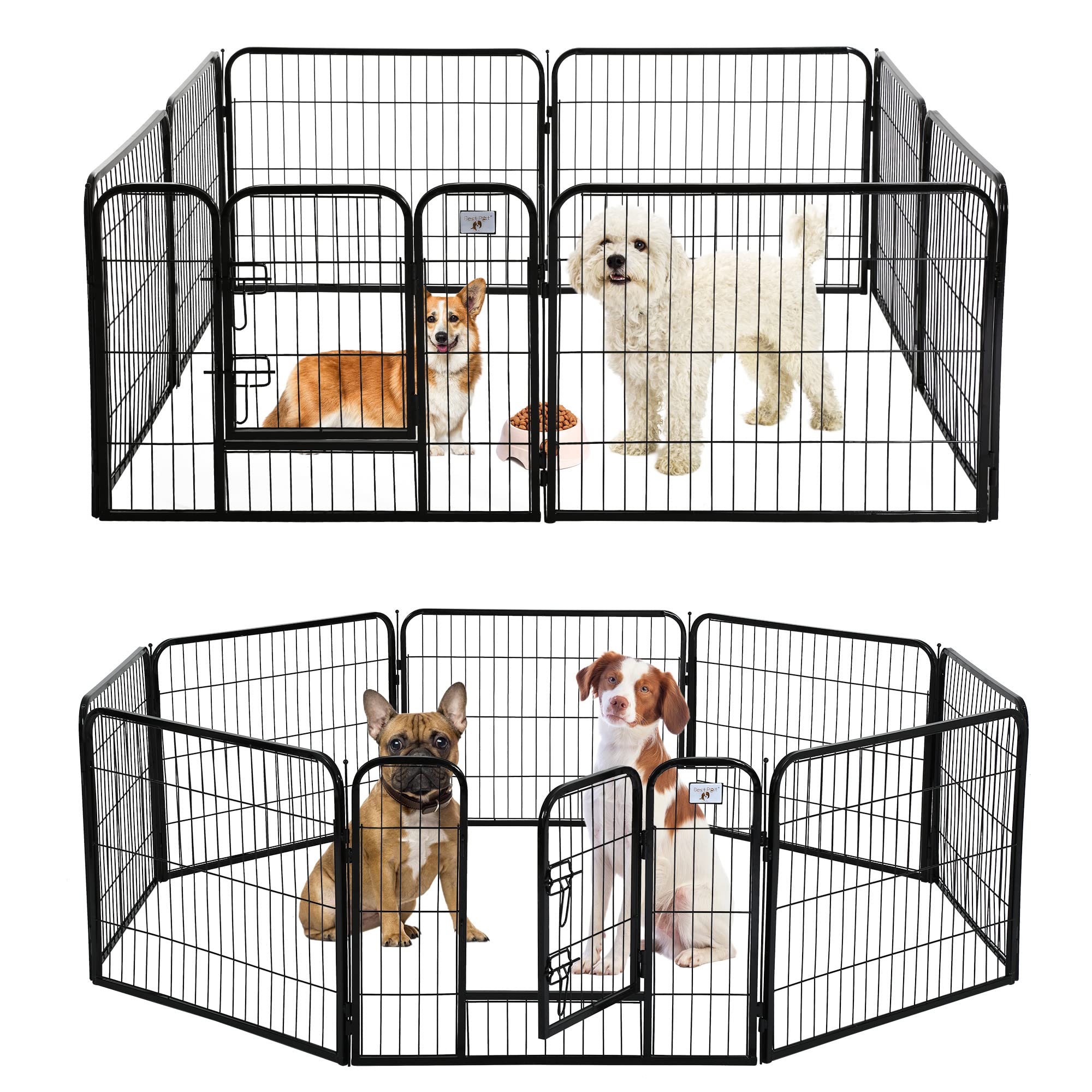 Sturdy Metal Dog Playpen for Indoor & Outdoor Use - 40