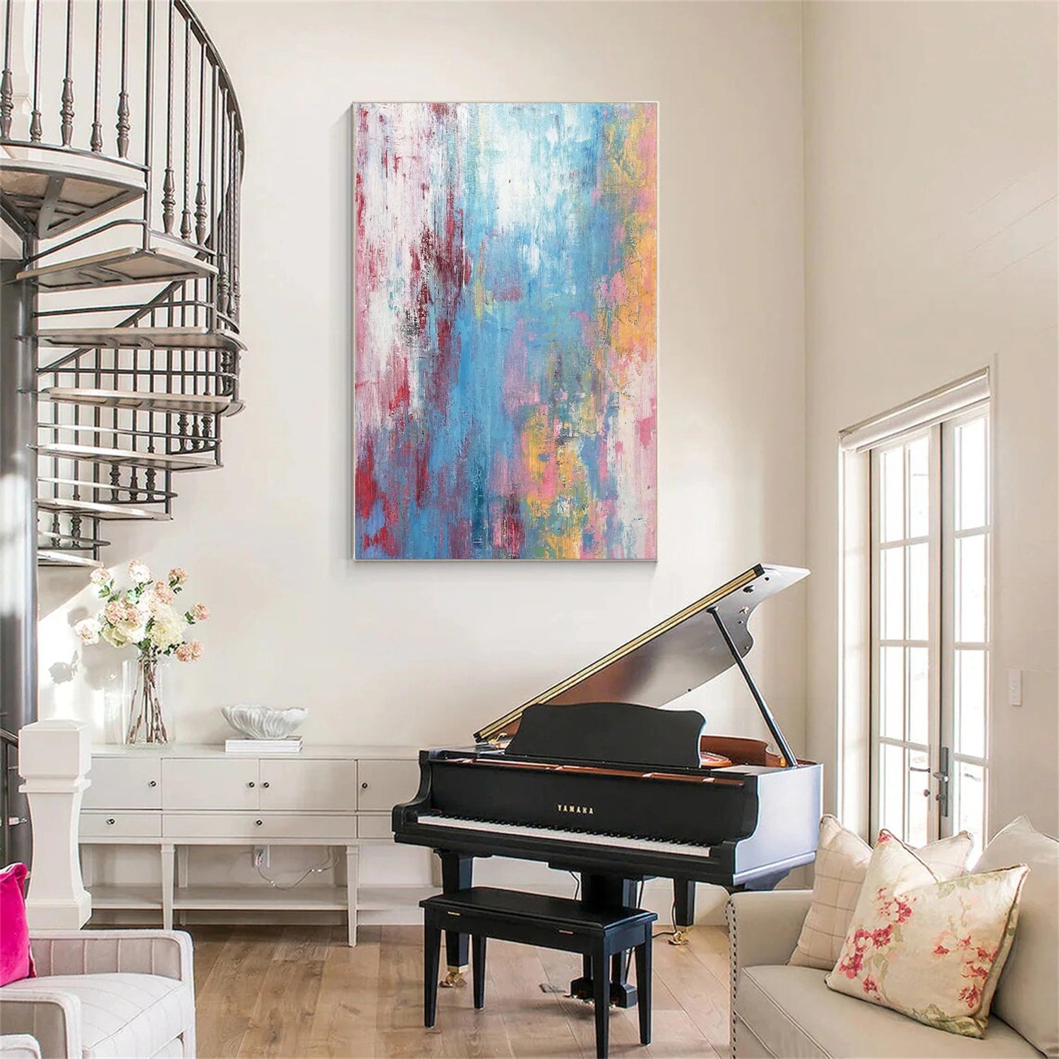 Vibrant Abstract Wall Art Painting #AB471 - Modern Home Decor for Living Room, Bedroom & Office