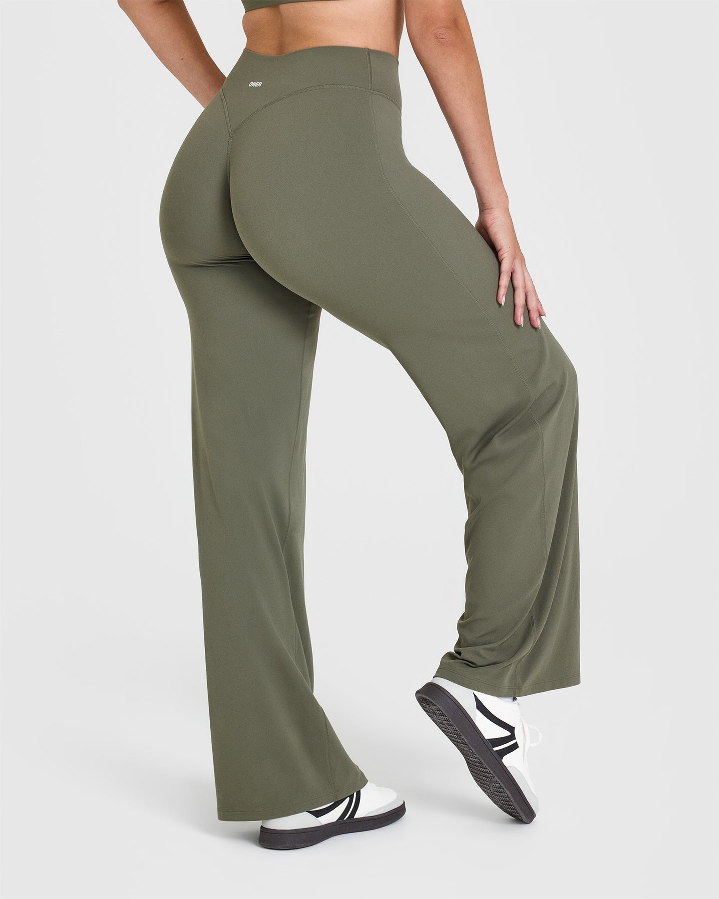 SoftMotion™ Straight Leg Yoga Pants for Women - Alpine Green | High Waisted Stretchy Workout Leggings for Running, Gym & Lounge