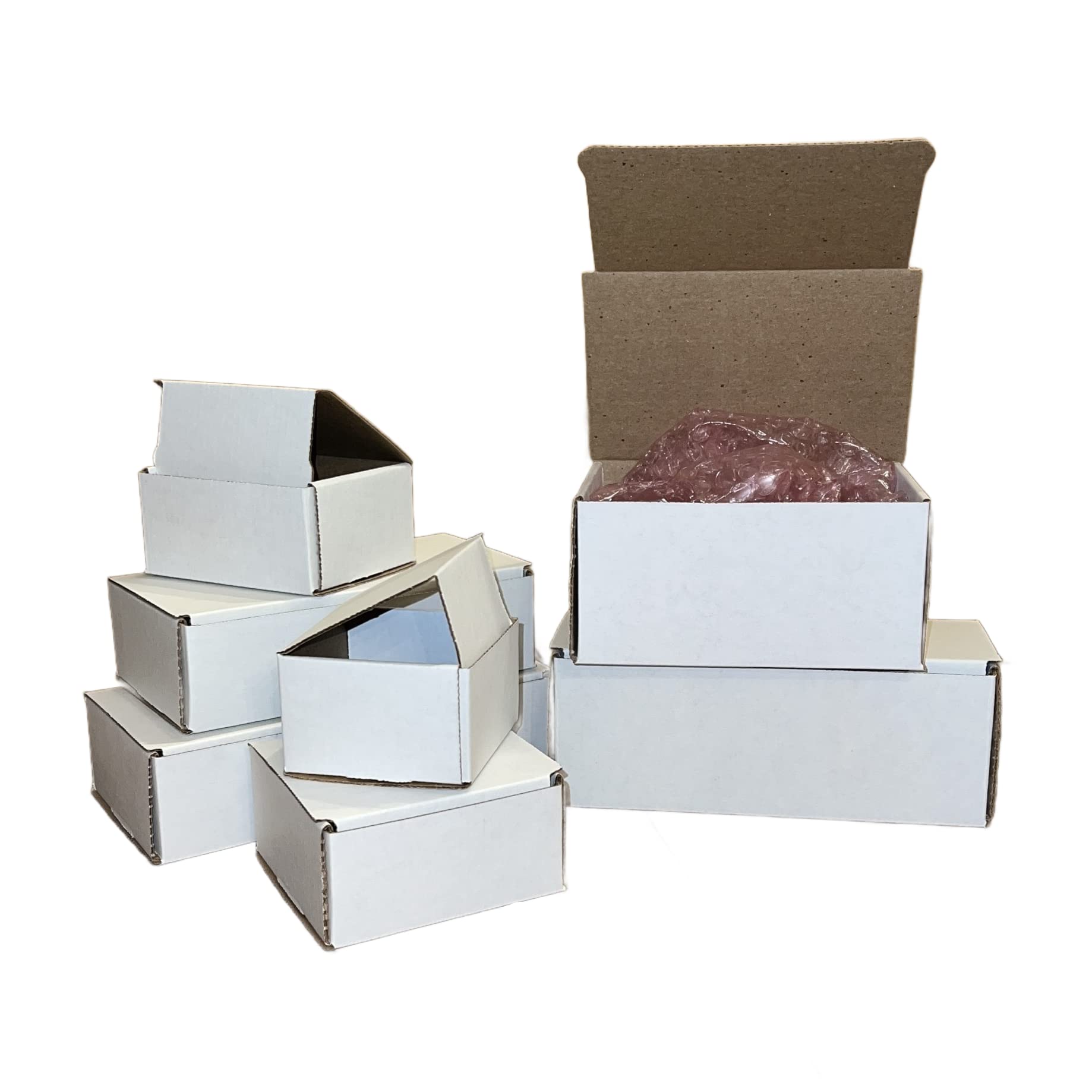 250 White 6x4x3 Corrugated Cardboard Shipping Boxes for Mailing, Packing & Storage – Perfect for Small Business, Ecommerce & Home Organization