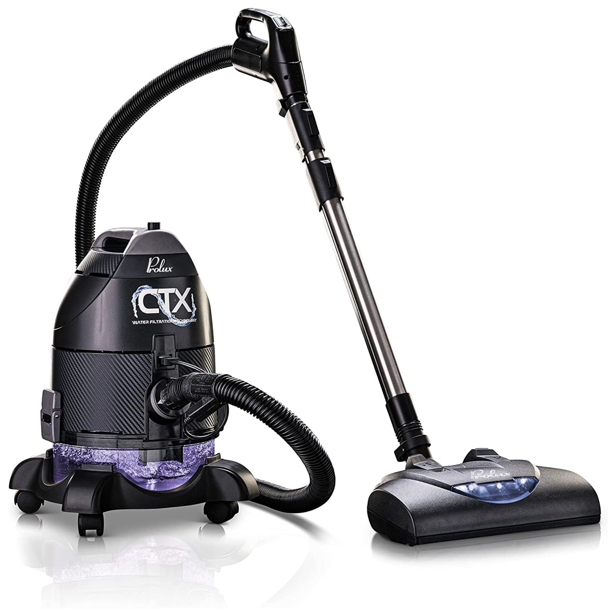 Prolux CTX Bagless Wet-Dry Canister Vacuum Cleaner with HEPA Air Purifier & Water Filtration - Advanced Deep Cleaning for Hardwood, Tile & Carpet - Perfect for Home, Office & Pet Hair Removal
