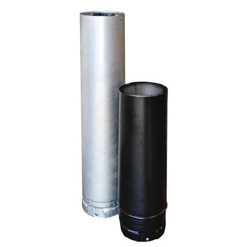 Dura-Vent 4PVP-12AB Adjustable Length Black Stove Pipe - Perfect for Wood Stove, Fireplace & Chimney Venting Systems