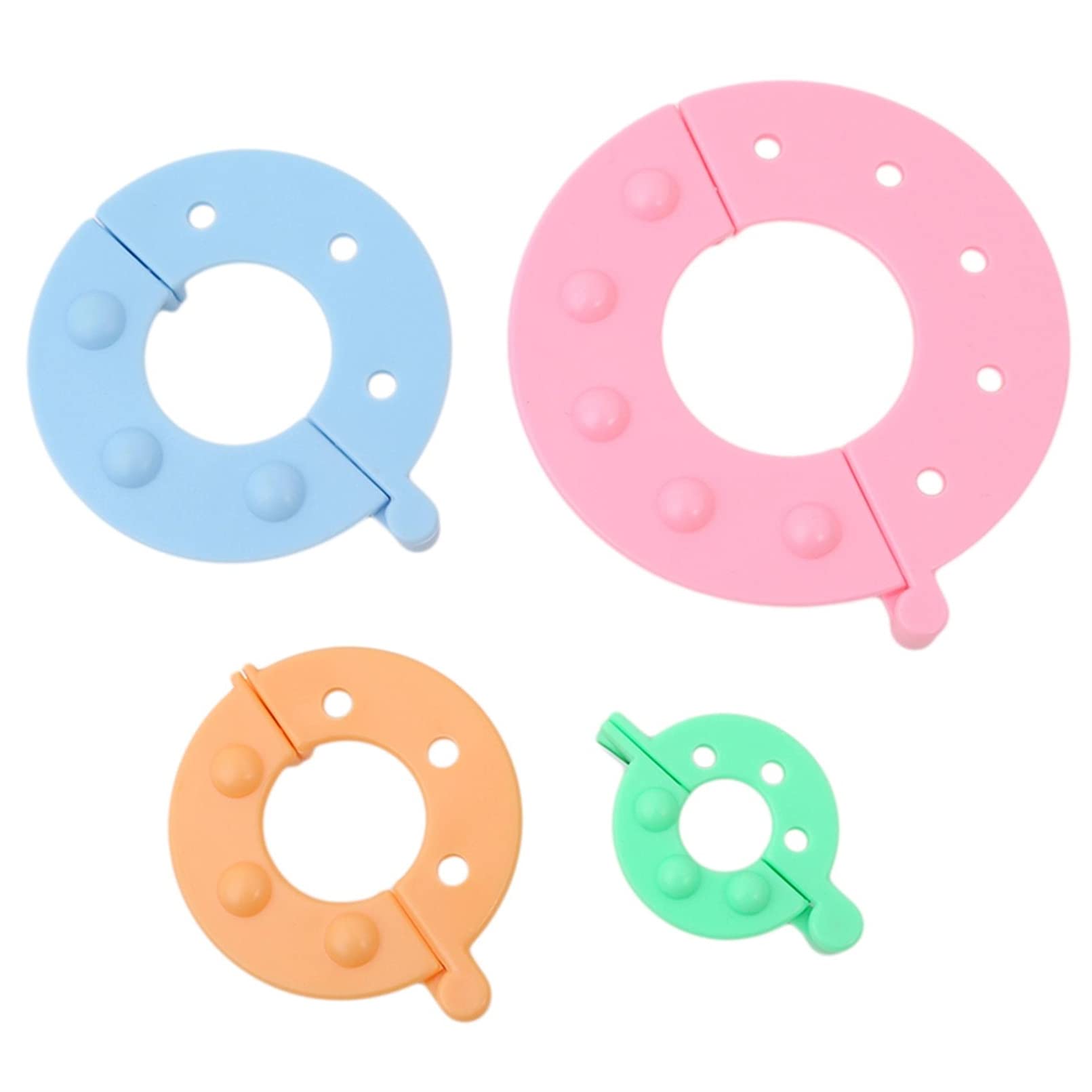 Botreelife 4 Sizes Pompom Maker Tool Set for DIY Fluffy Yarn Balls - Perfect for Knitting, Crochet, Home Decor & Craft Projects (Small/Medium/Large/Extra Large)