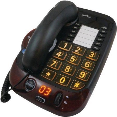 CLARITY 54005.001 Alto(TM) Amplified Corded Phone - Loud & Clear Landline Telephone for Seniors & Hearing Impaired - Perfect for Home, Office & Elderly Care