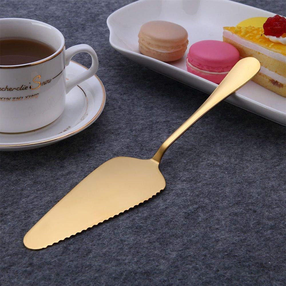 Stainless Steel Gold/Rose Gold Chocolate Triangle Spatula - Butter & Cheese Spreader - Cake & Pizza Baking Tool - Perfect for Dessert Making, Kitchen Baking & Food Decoration