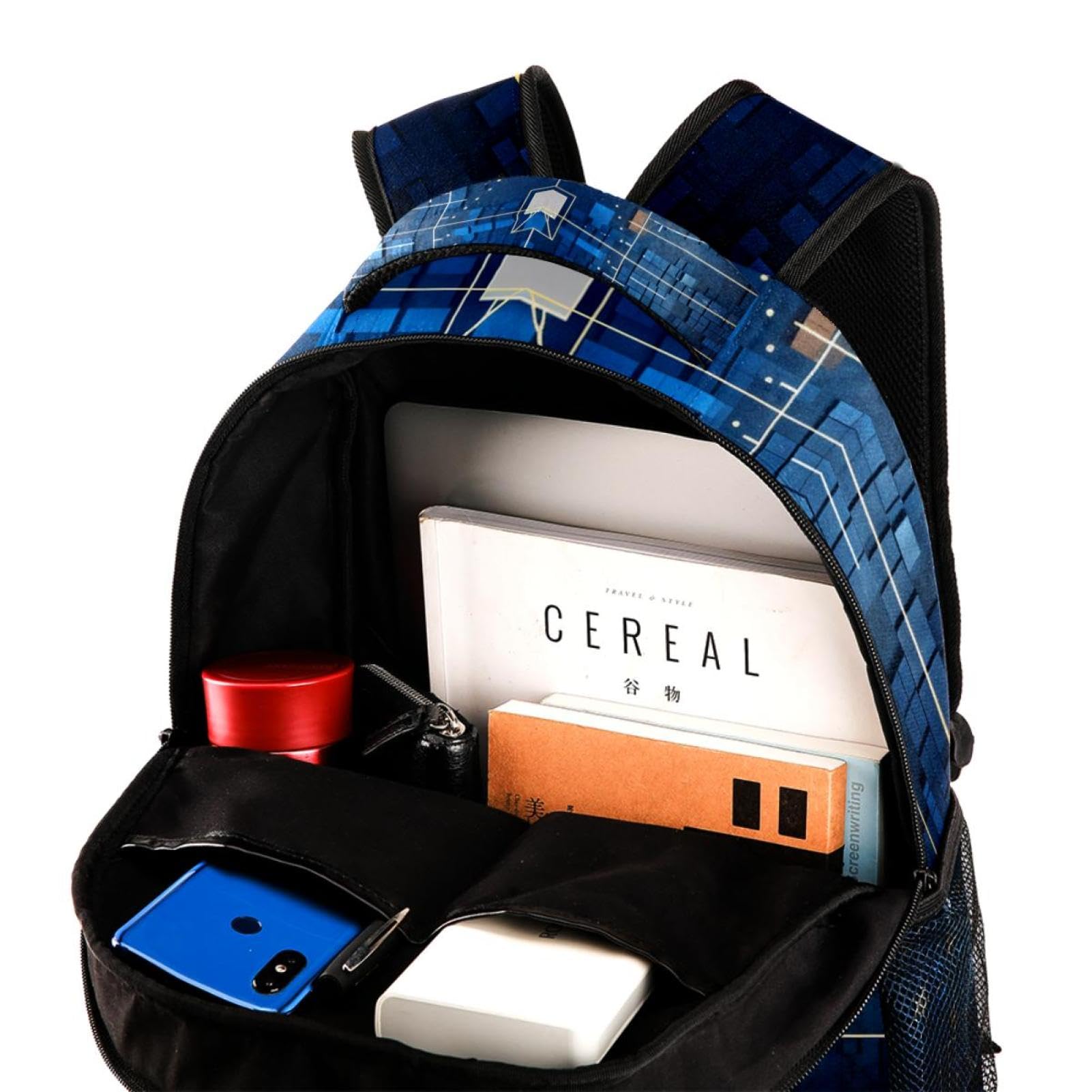 Men's & Women's Travel Backpack - Lightweight Durable Hiking Backpack with Basketball Court Art Design - Perfect for College, Gym, Work & Outdoor Adventures