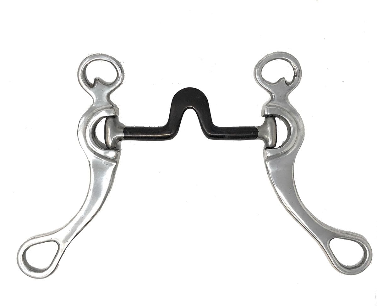 AJ Tack Aluminum Cheeks Swivel Port Spoon Bit - High-Quality Fishing Lure for Saltwater & Freshwater Angling - Perfect for Bass, Trout, and Walleye Fishing