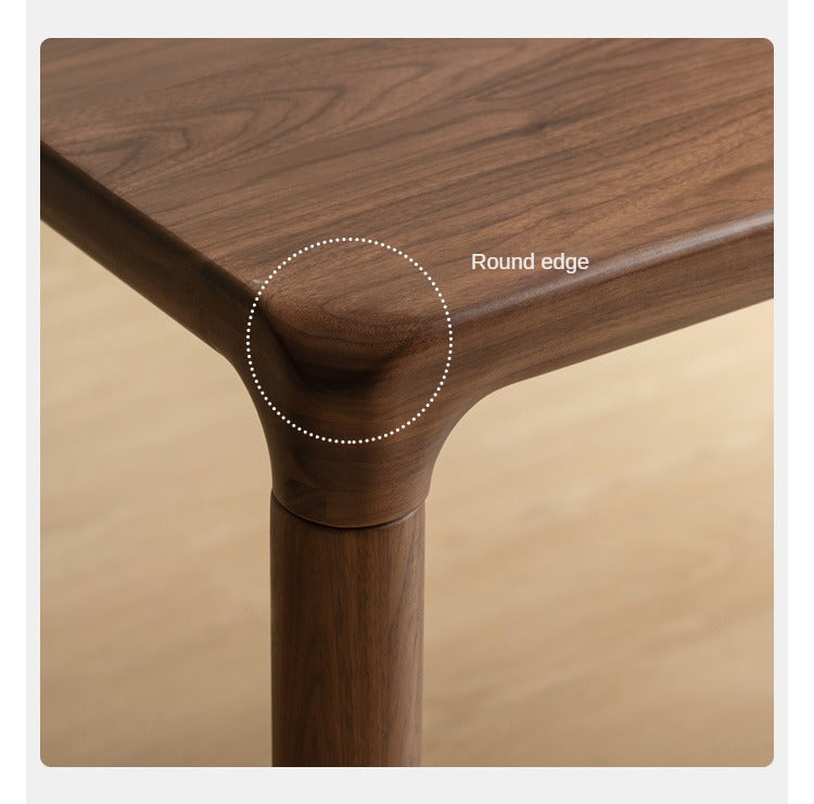 Premium Black Walnut & Ash Solid Wood Rectangular Dining Table - Handcrafted Rustic Farmhouse Style for Dining Room, Kitchen, or Open Concept Living Space