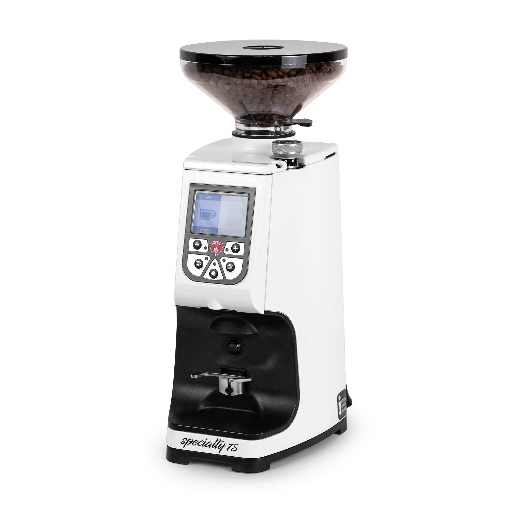 Eureka Atom 75mm Espresso Coffee Grinder with Short Hopper - Premium White Burr Grinder for Home Baristas & Coffee Shops | Perfect for Espresso, Latte & Cappuccino Brewing