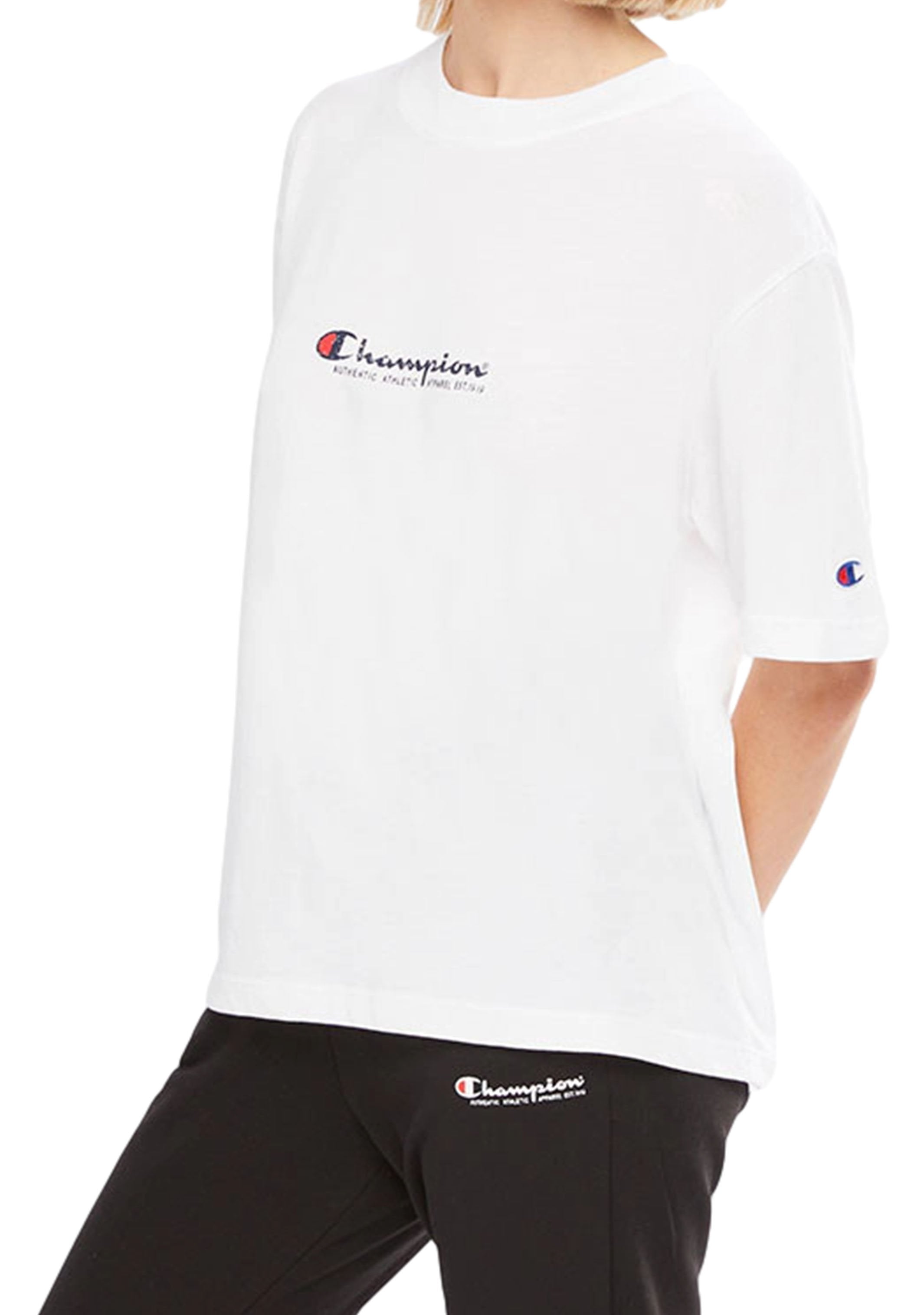Champion Women's Jersey Script Tee - Soft Cotton Short Sleeve T-Shirt for Casual Wear, Gym & Everyday Outfits | Trendy Streetwear & Lounge Comfort