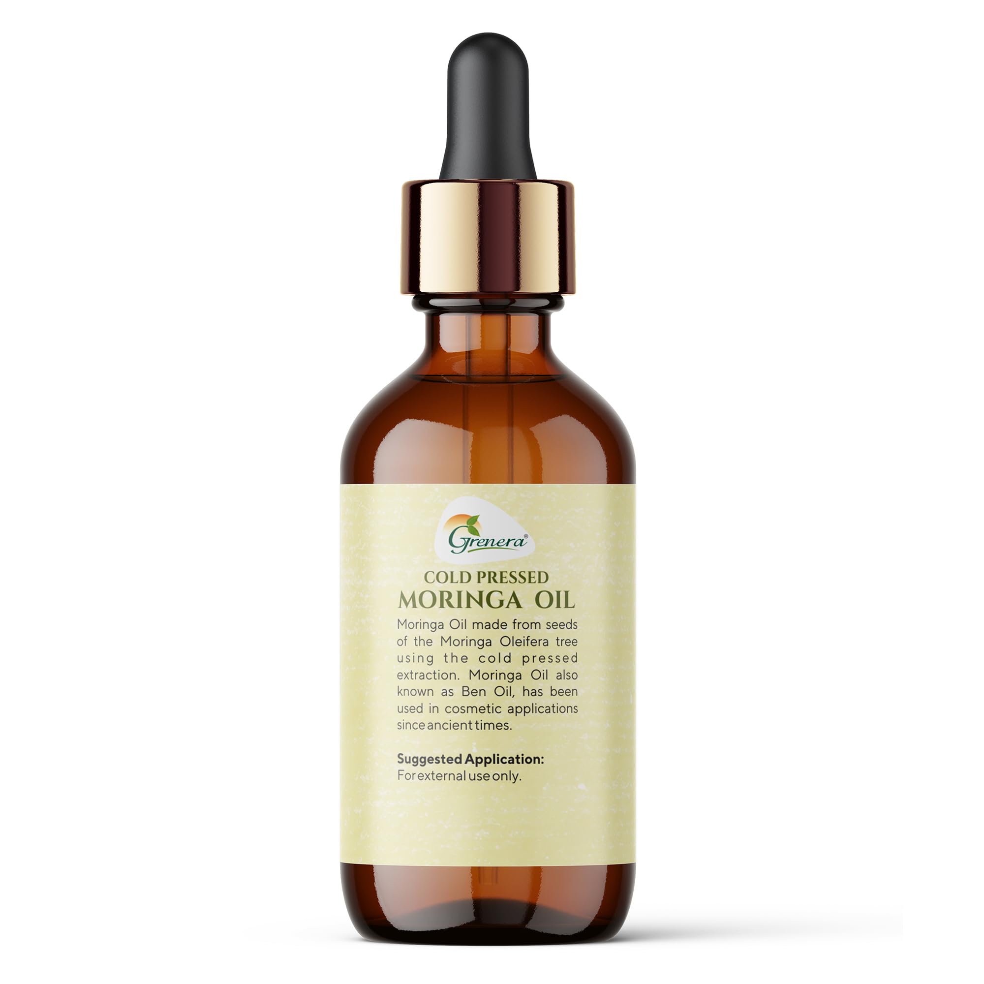Grenera 100% Pure Cold Pressed Moringa Oil - 100ml Extra Virgin for Hair Growth, Skin Care & Anti-Aging | Natural Moisturizer for Face, Body & Scalp | Organic Carrier Oil for Massage, Aromatherapy & DIY Beauty