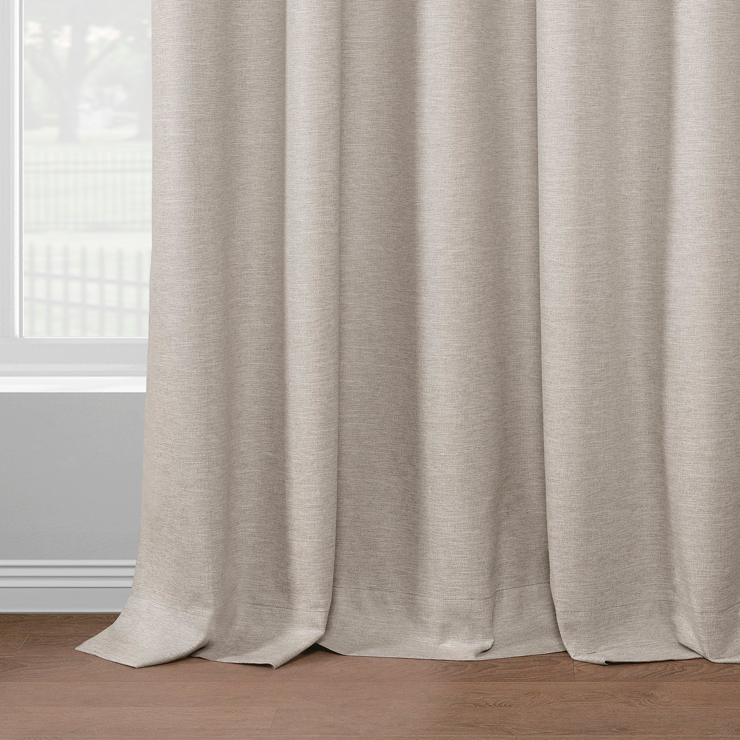 Boho Chic Faux Linen Blackout Curtains - Coastal Beige (Set of 2 Panels) for Living Room & Bedroom Window Treatments | Noise Reducing & Light Blocking