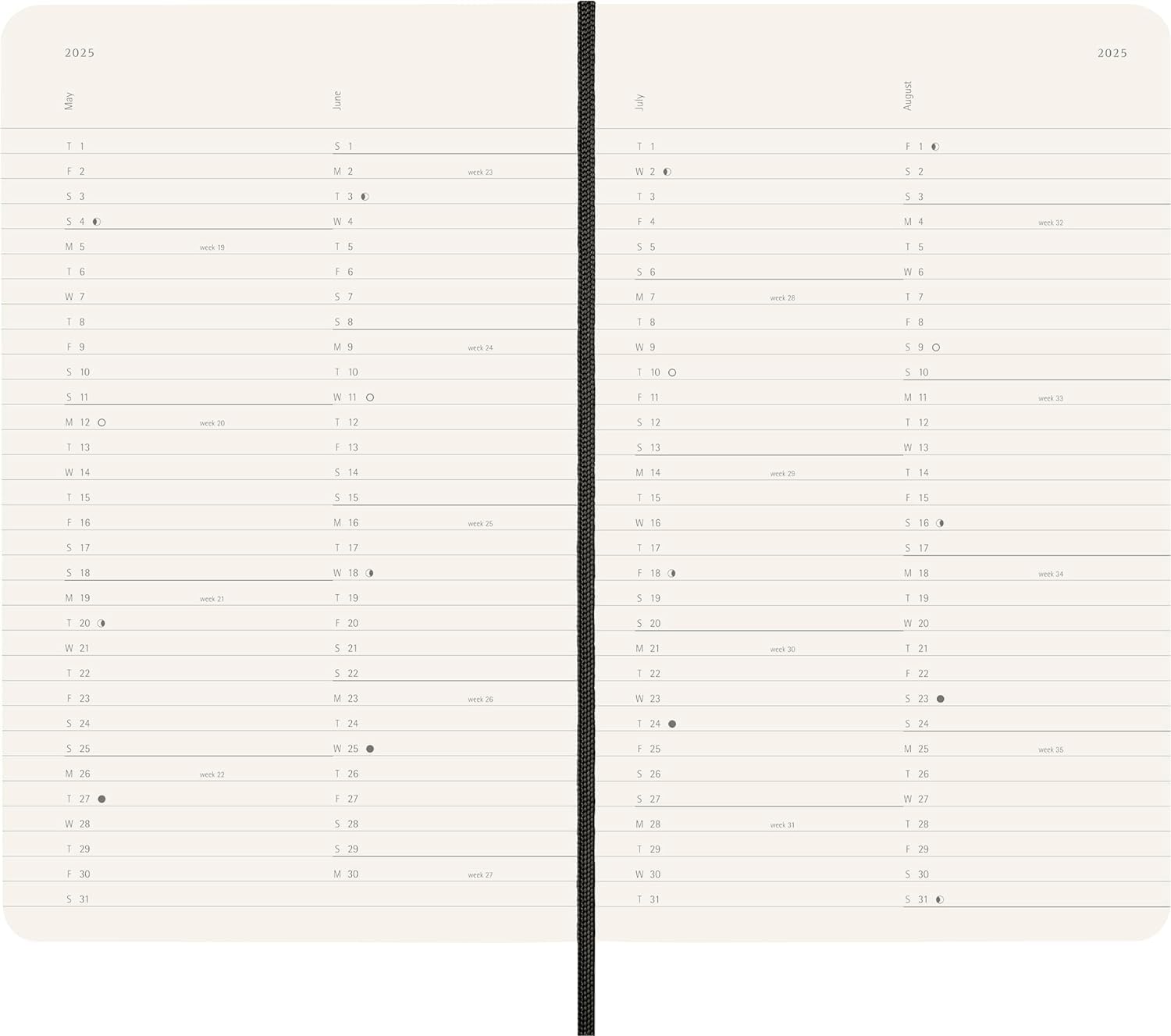 Moleskine Classic 2025 Monthly Planner - 12 Month Soft Cover Notebook, Large 5
