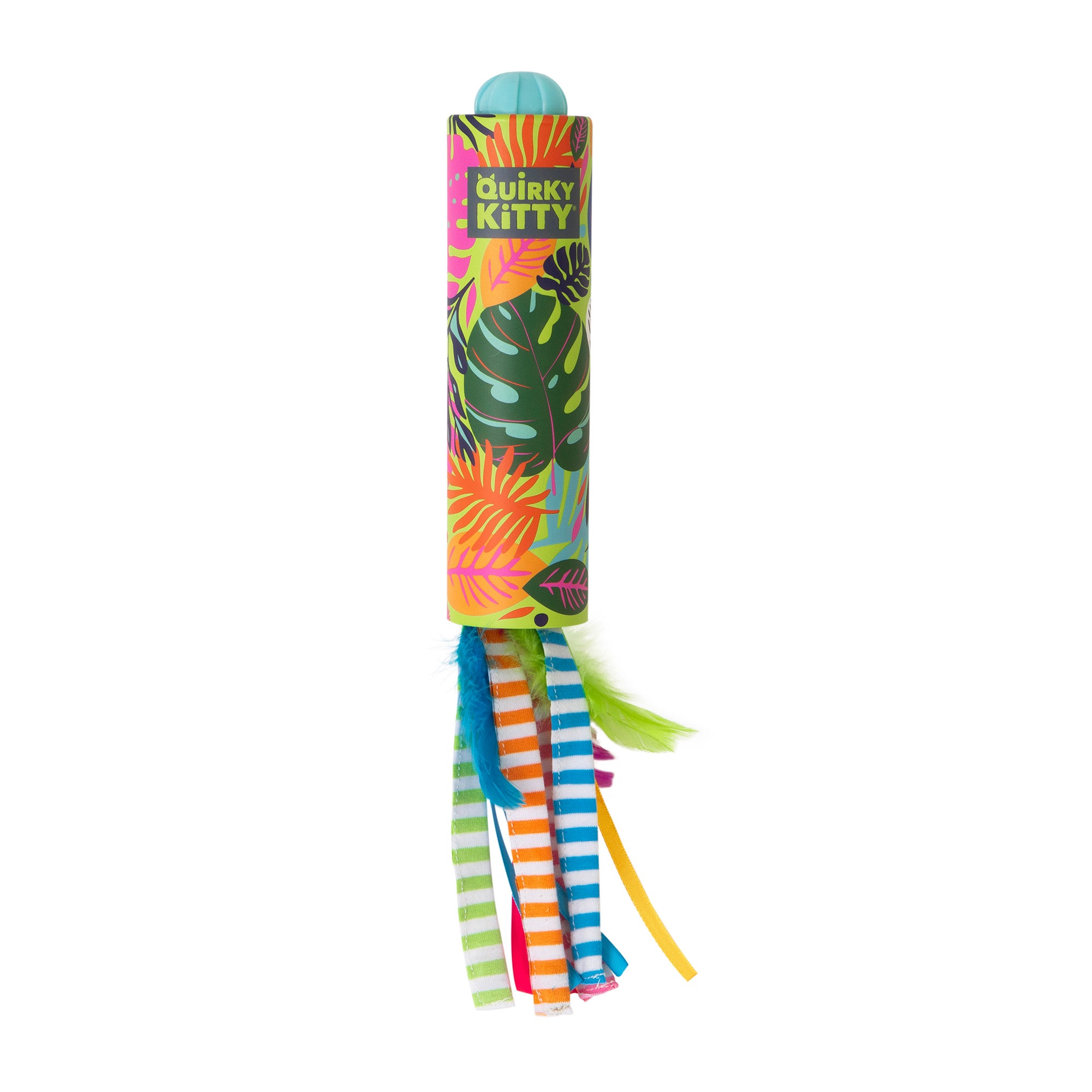 Quirky Kitty Peek & Pounce Wand - Interactive Cat Toy with Feathers for Indoor Play, Exercise & Bonding | Perfect for Kittens & Adult Cats