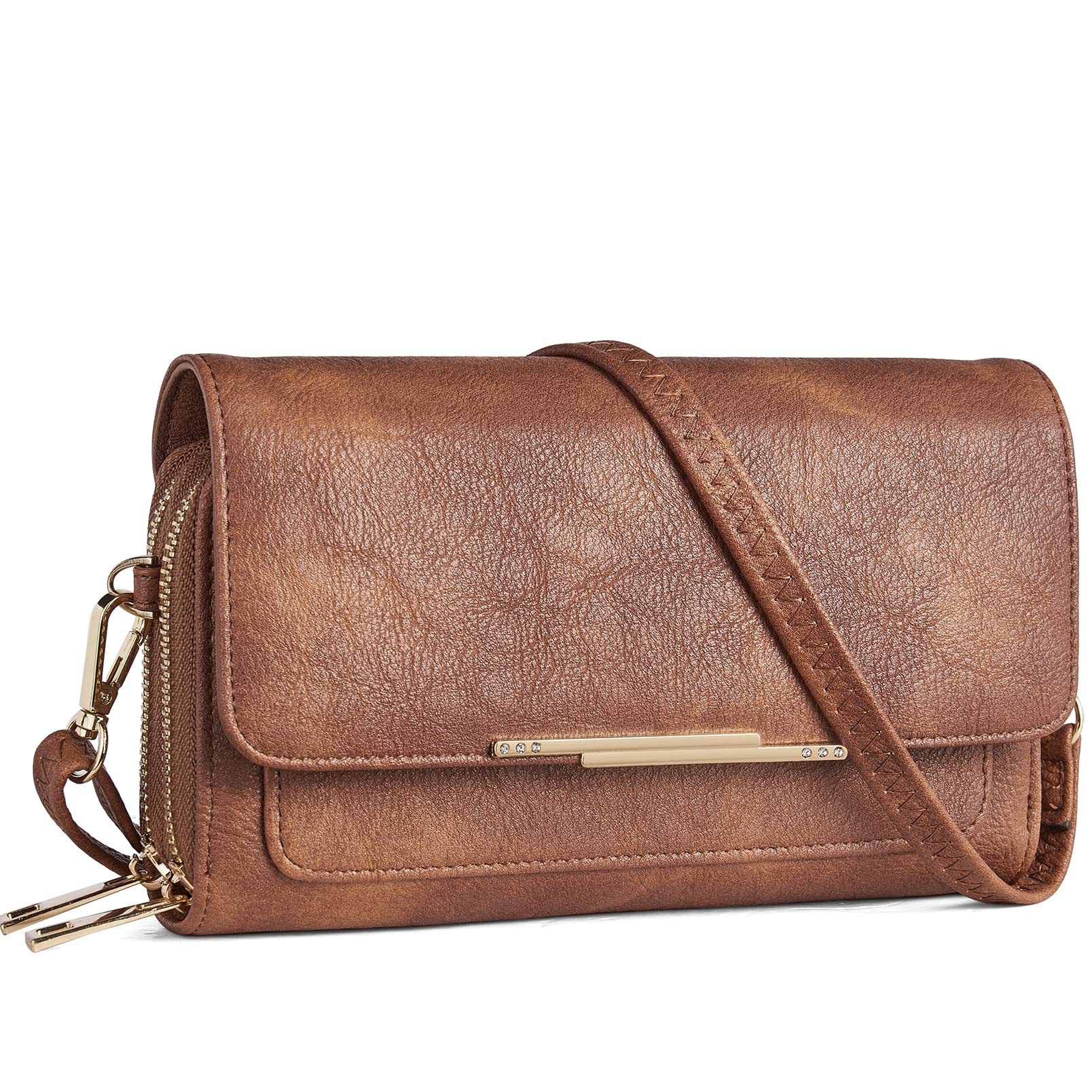 **Telena Women's Leather Crossbody Wallet Purse - Small Shoulder Bag with Zipper for Phone & Essentials - Perfect for Travel, Shopping & Everyday Use**