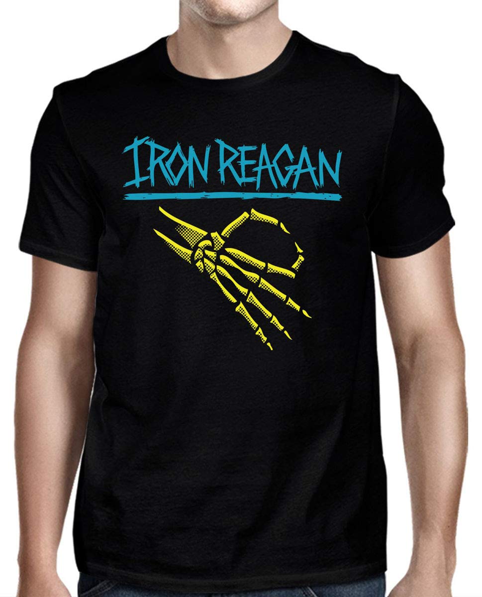 Iron Reagan - Men's Skeleton Hand Graphic T-Shirt | Punk Rock Band Tee | Casual Streetwear for Concerts & Everyday Wear