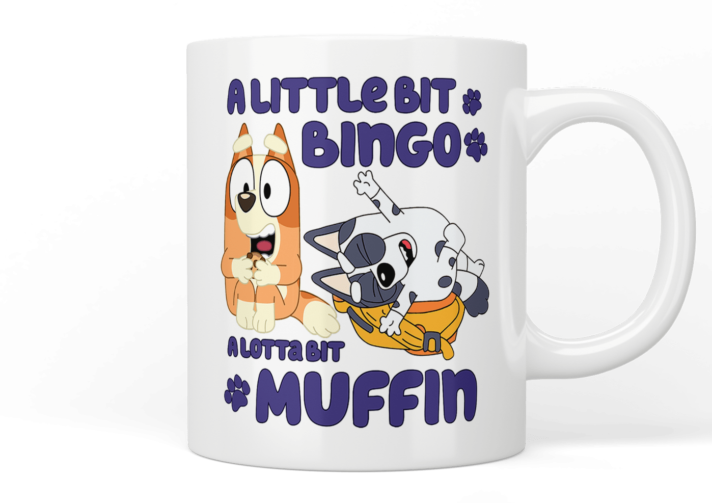 Bluey: A Little Bit Bingo, A Lot of Muffin Ceramic Mug - Perfect for Kids' Drinks, Coffee & Tea at Home, School or Office